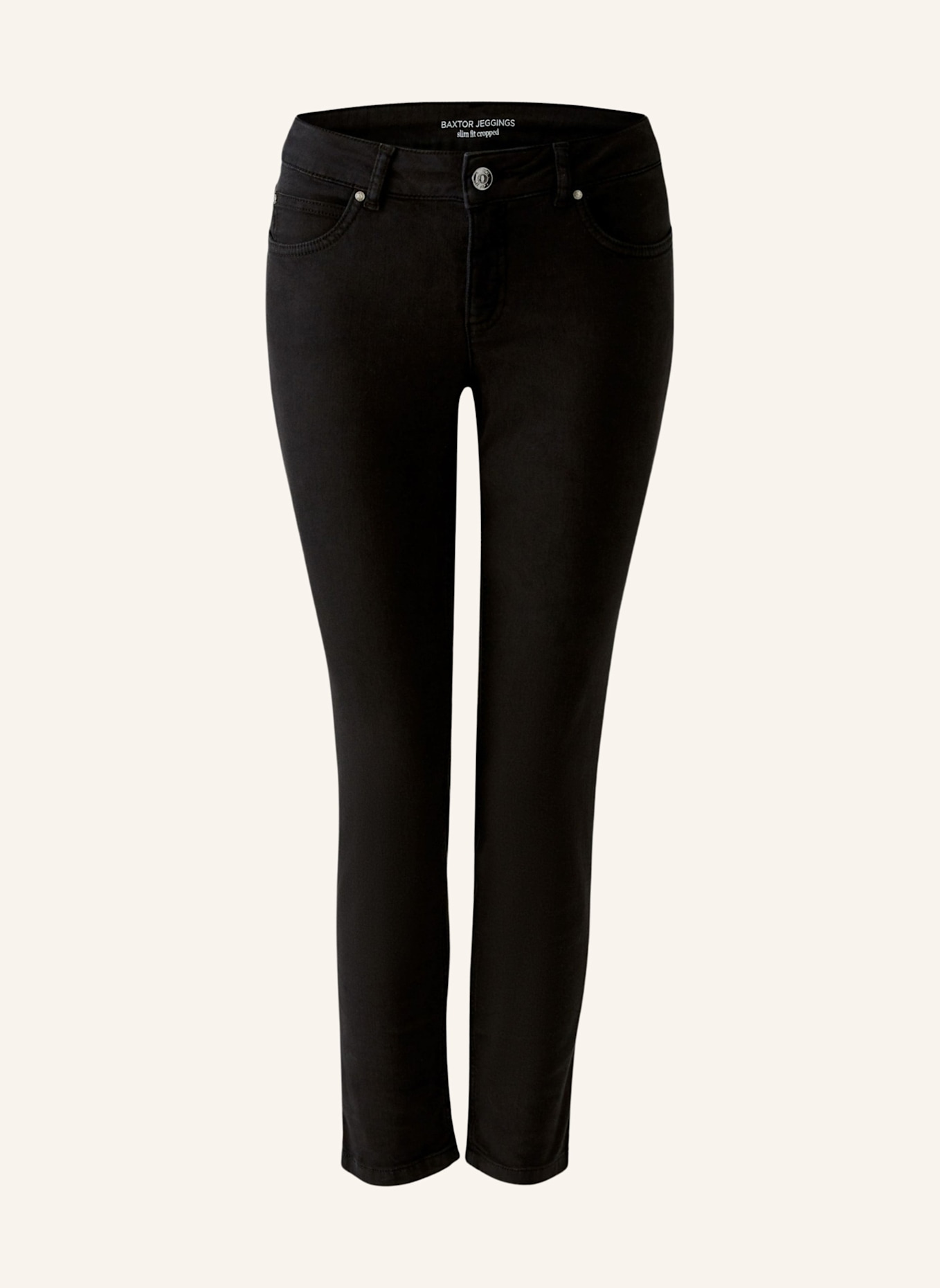 oui Skinny Jeans BAXTOR CROPPED: SCHWARZ