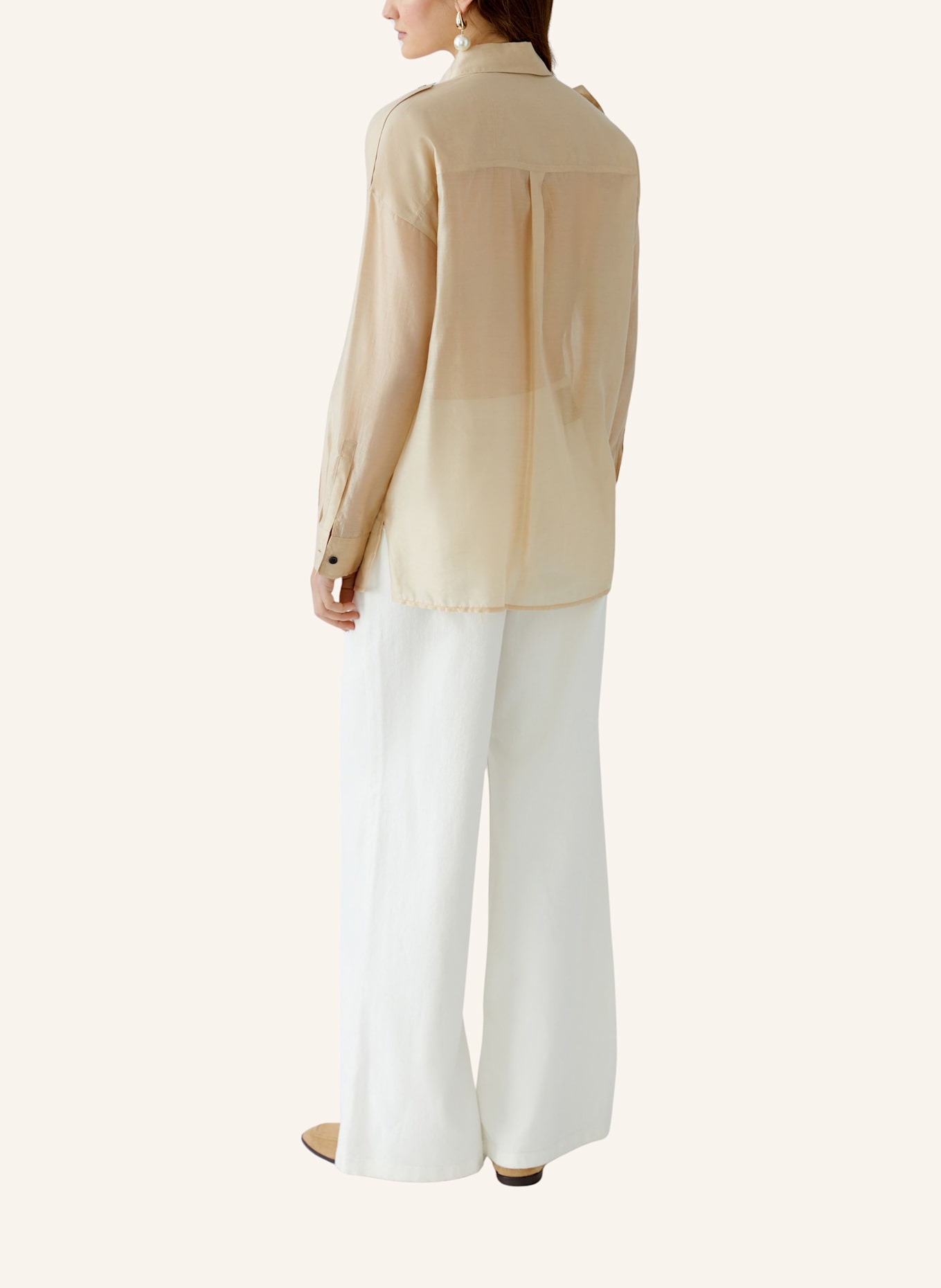 oui Bluse: BEIGE