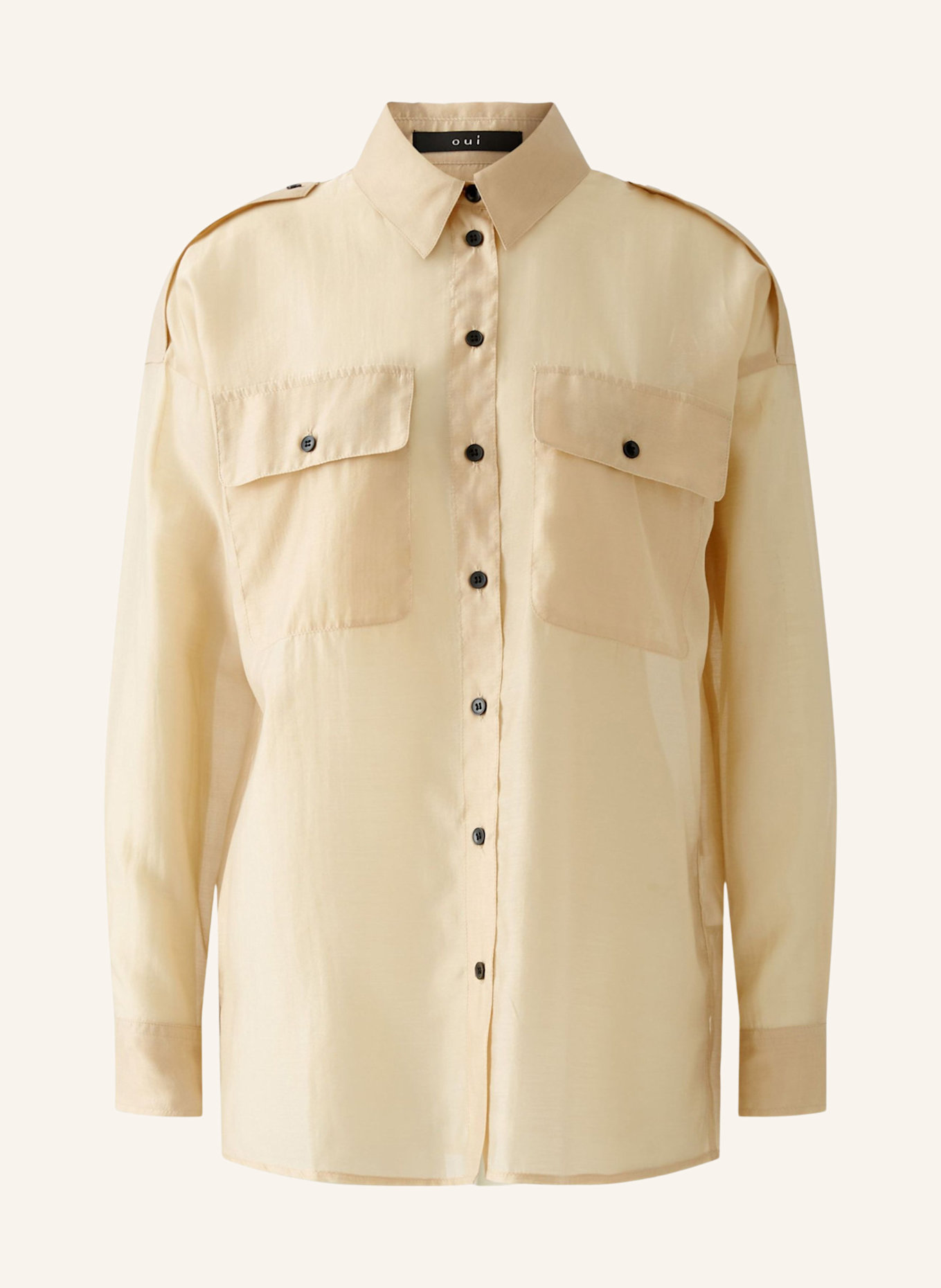 oui Bluse: BEIGE