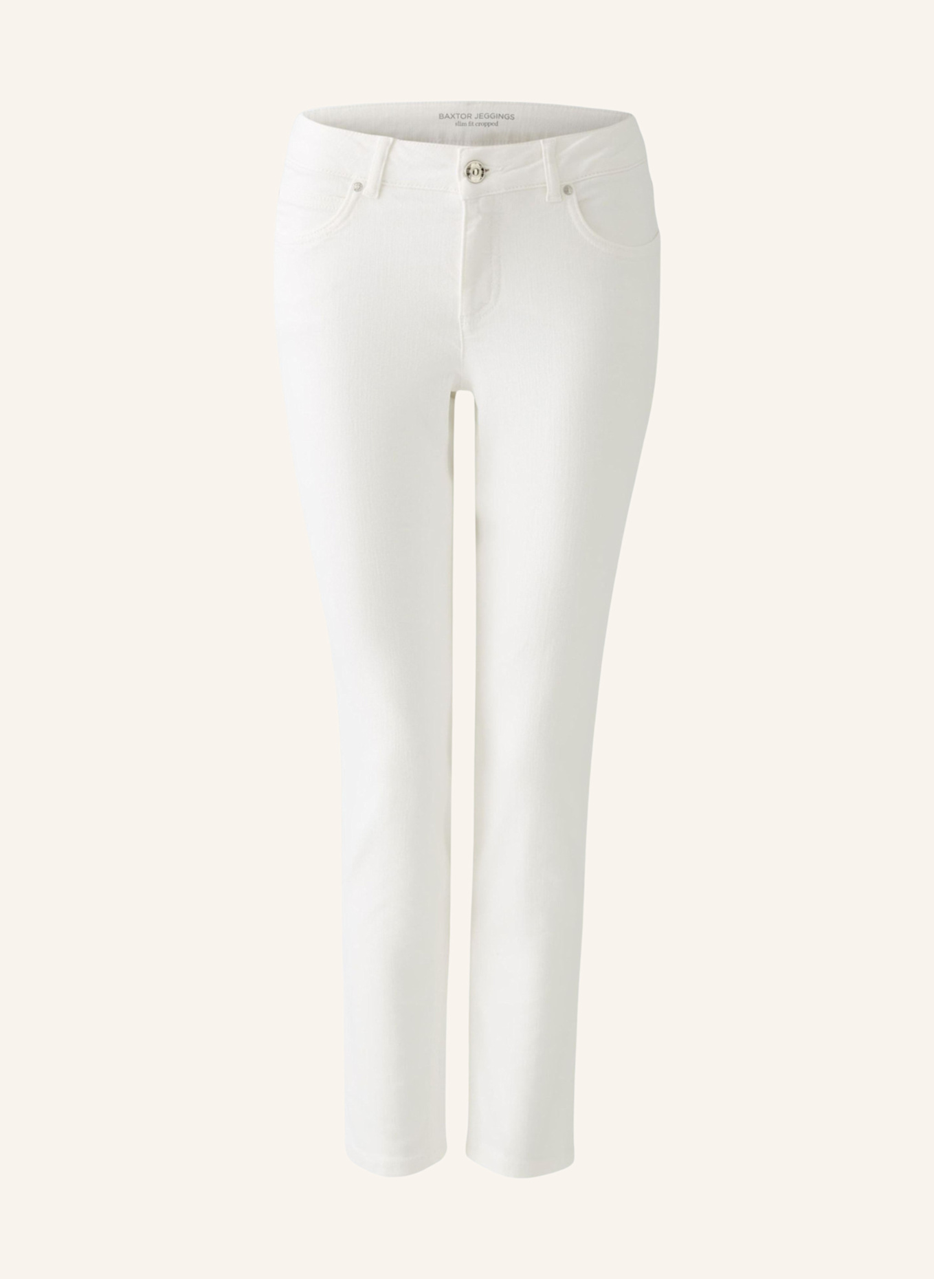 oui Skinny Jeans BAXTOR CROPPED: WEISS