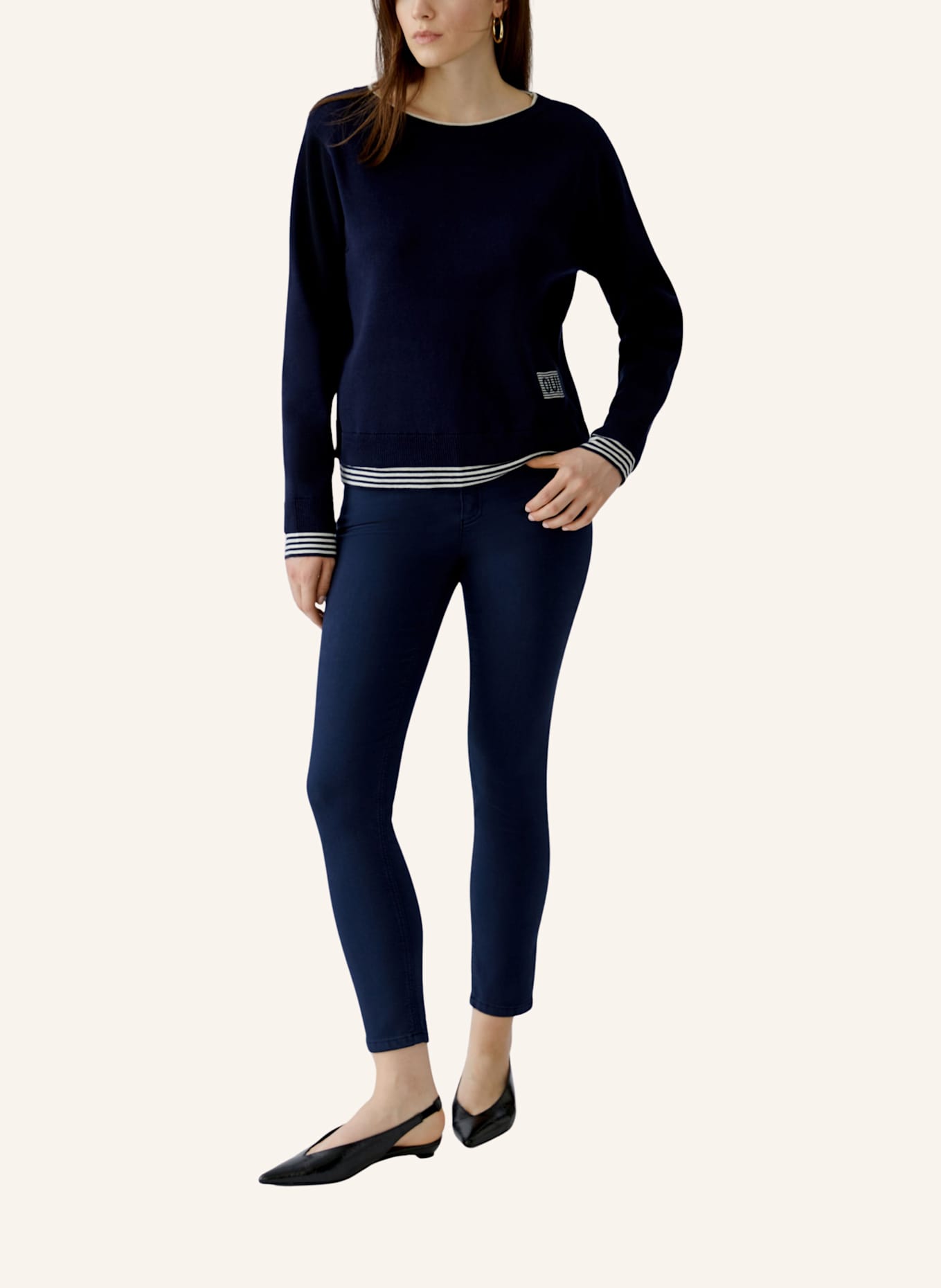 oui Pullover LEEZA: BLAU