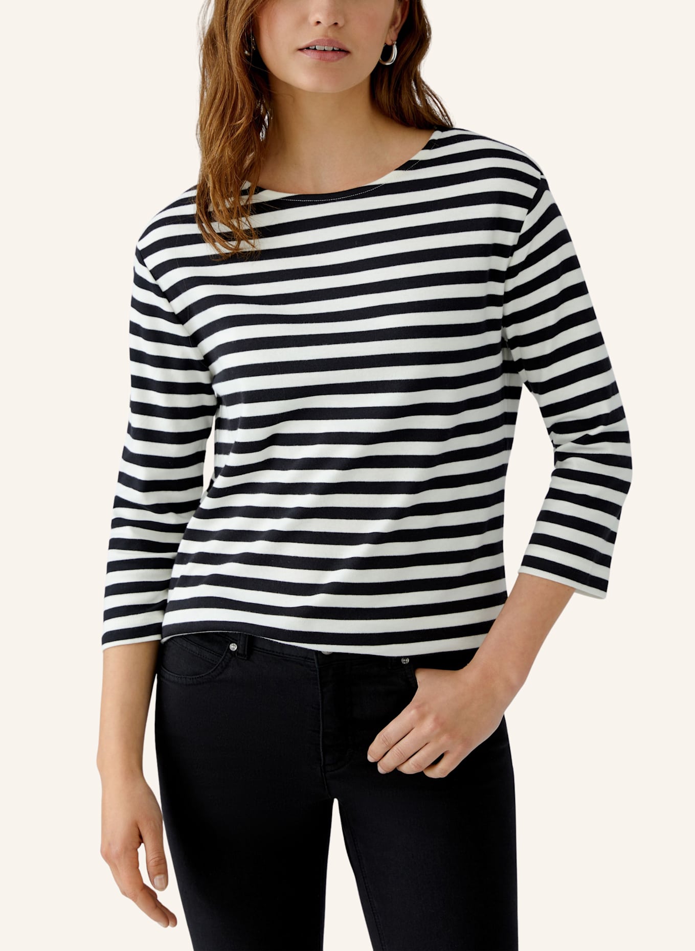 oui Longsleeve SOLEILA: SCHWARZ