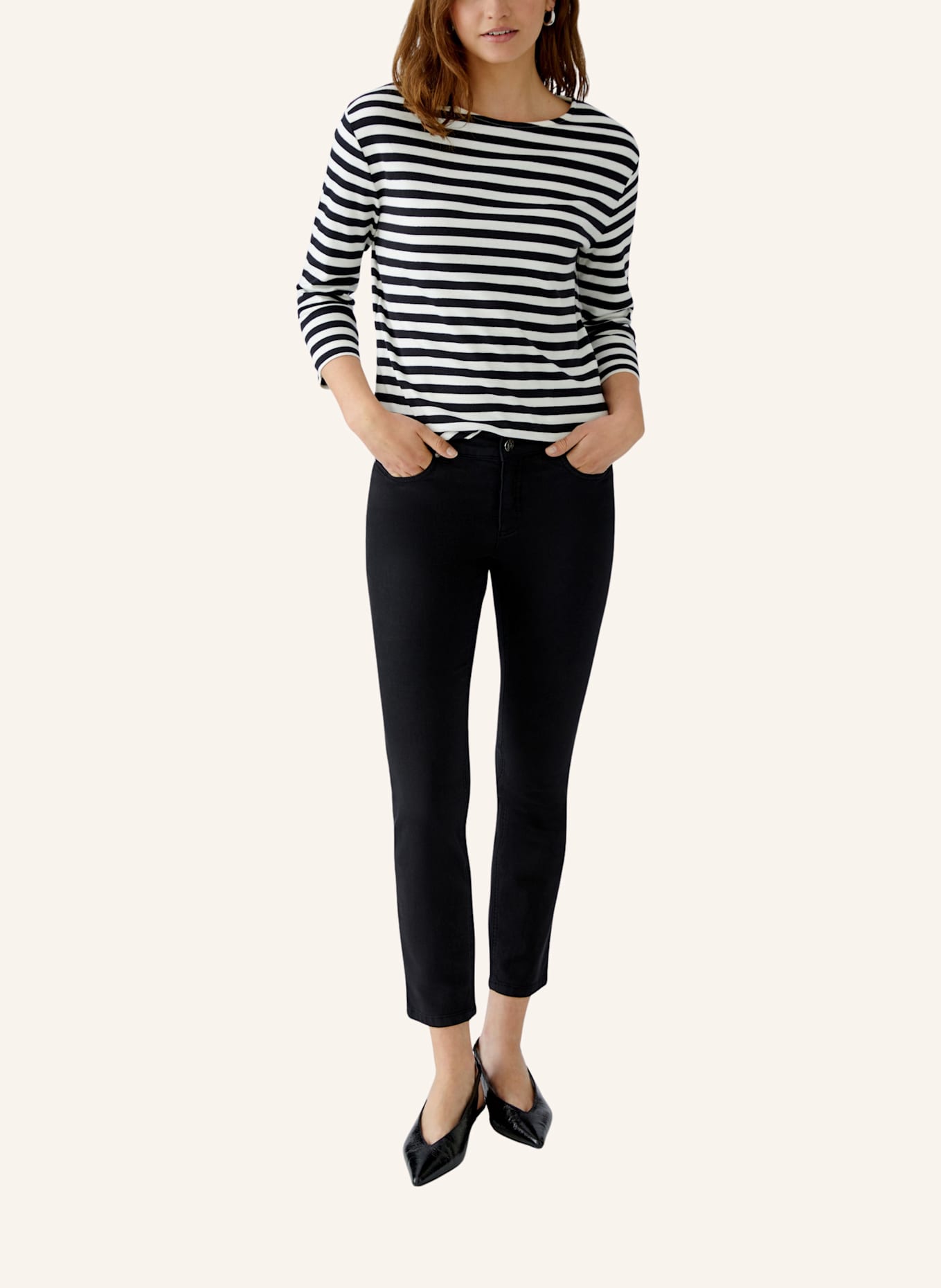 oui Longsleeve SOLEILA: SCHWARZ