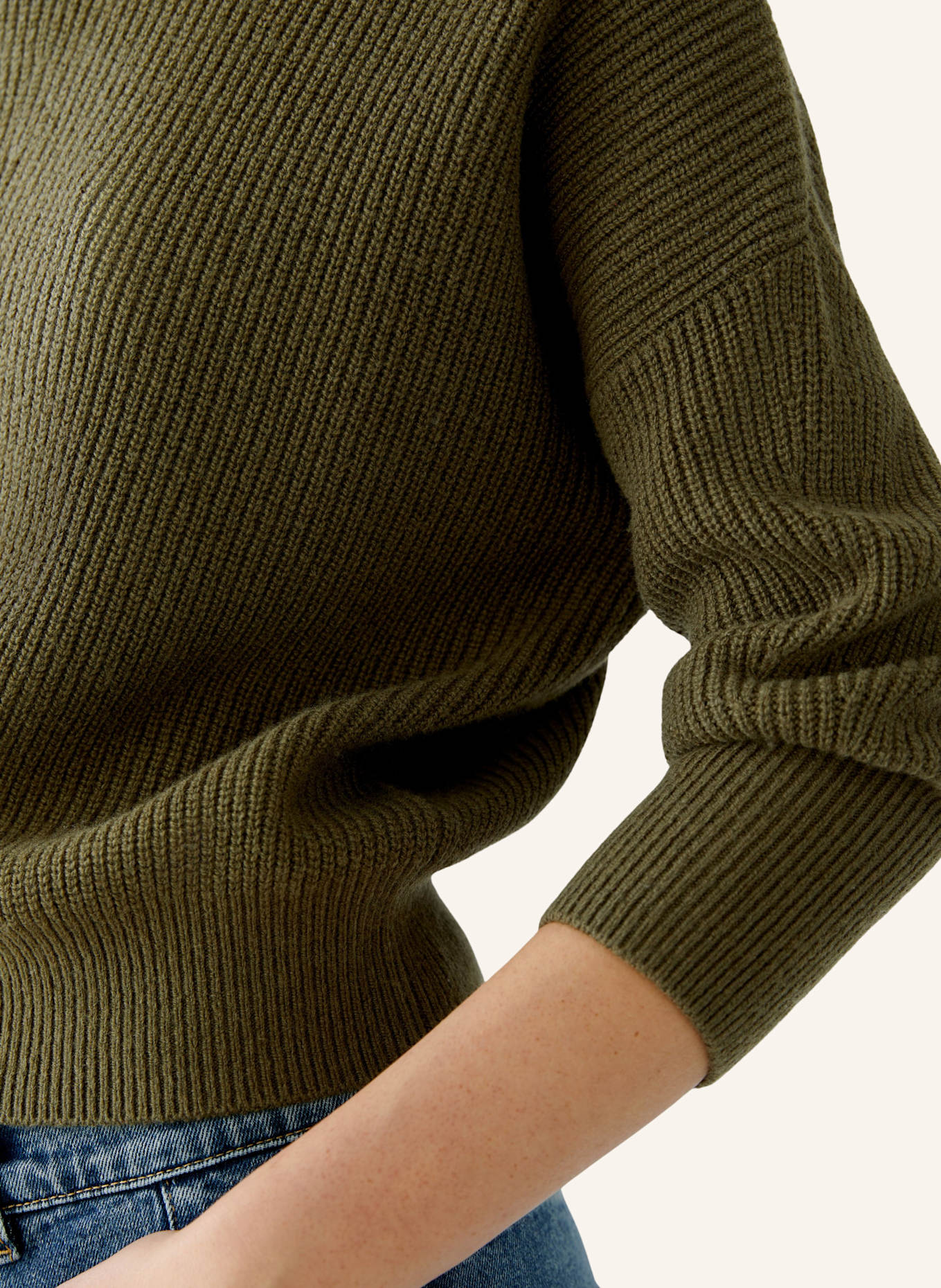 oui Pullover mit 3/4-Arm: GRÜN