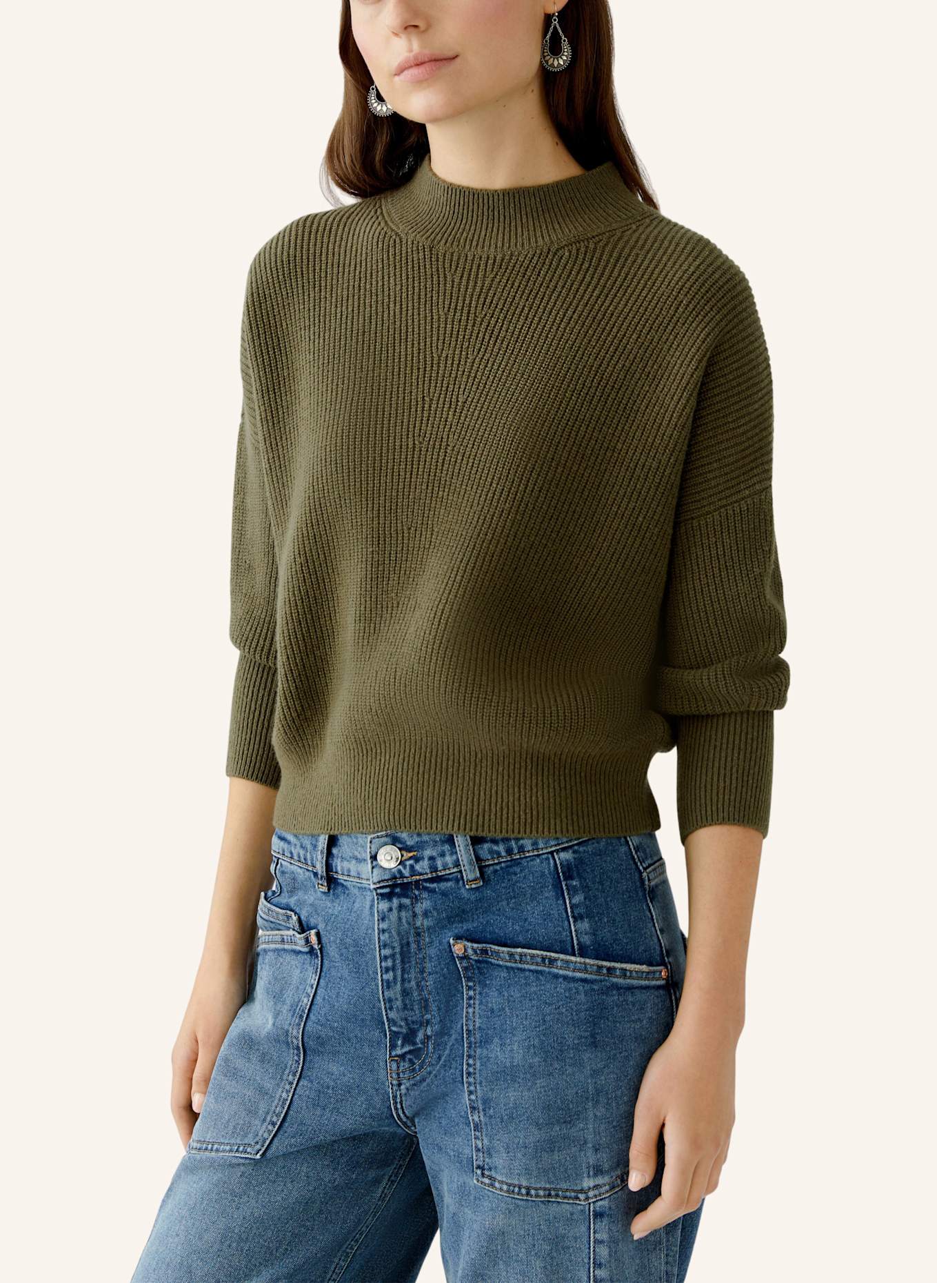 oui Pullover mit 3/4-Arm: GRÜN