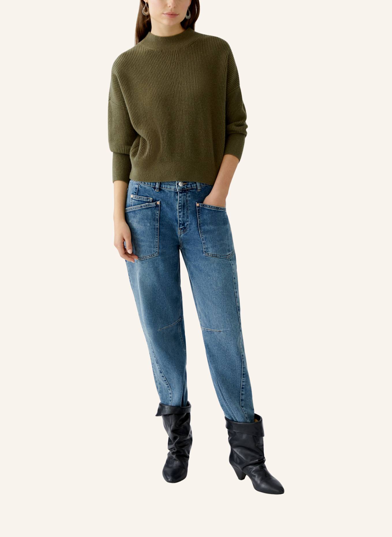 oui Pullover mit 3/4-Arm: GRÜN