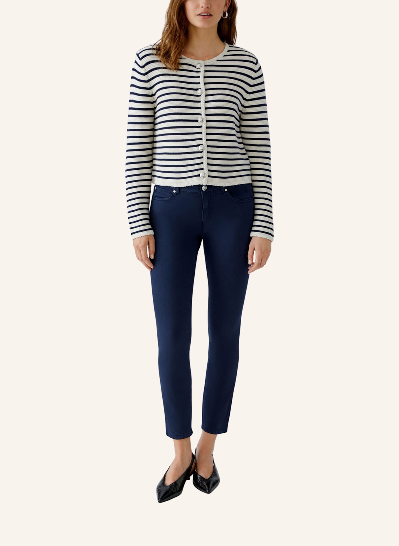 oui Strickjacke MAREA: WEISS