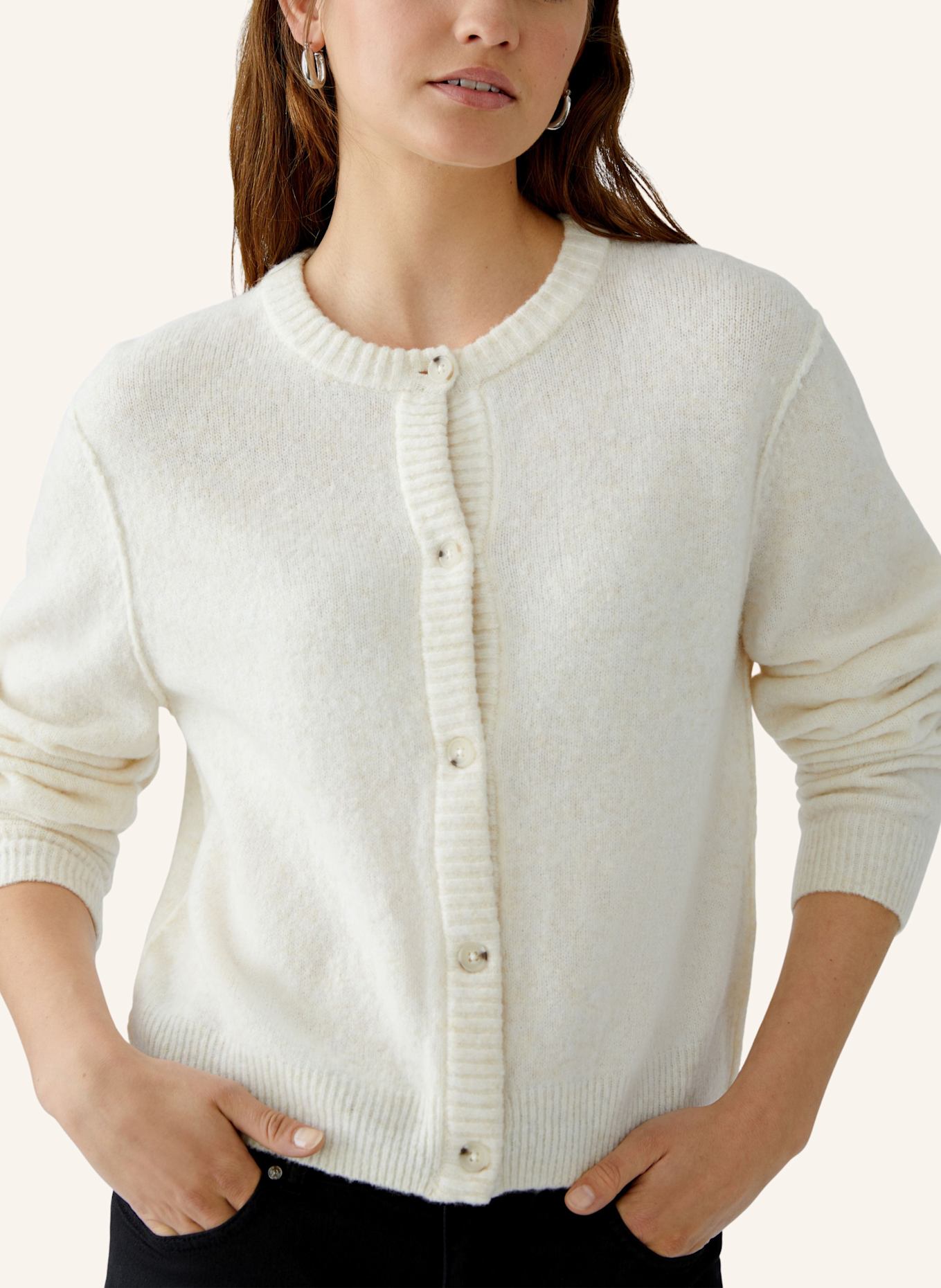 oui Strickjacke ILAYA: WEISS