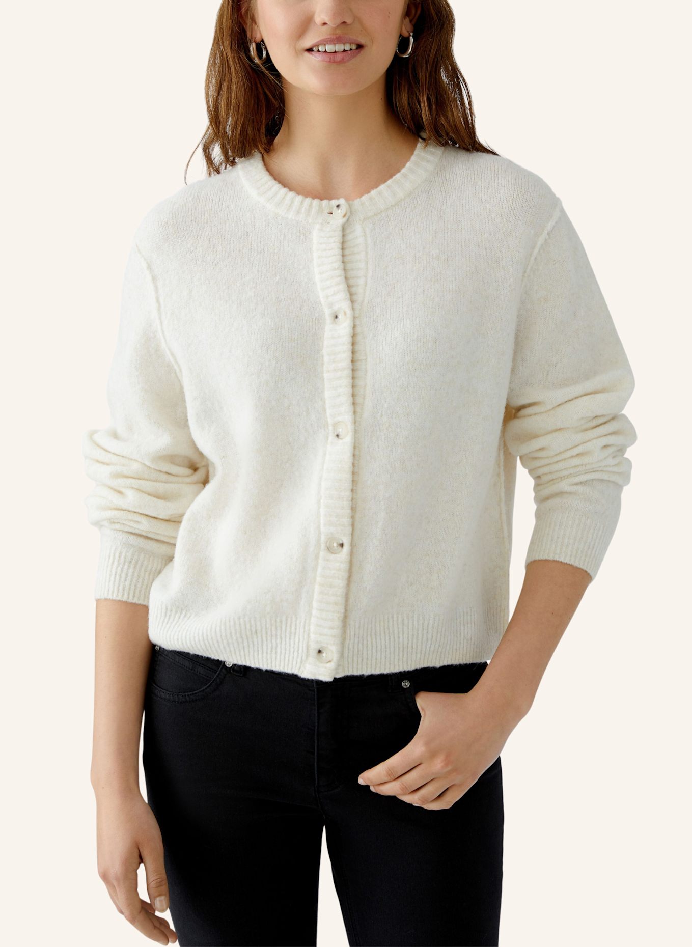 oui Strickjacke ILAYA: WEISS