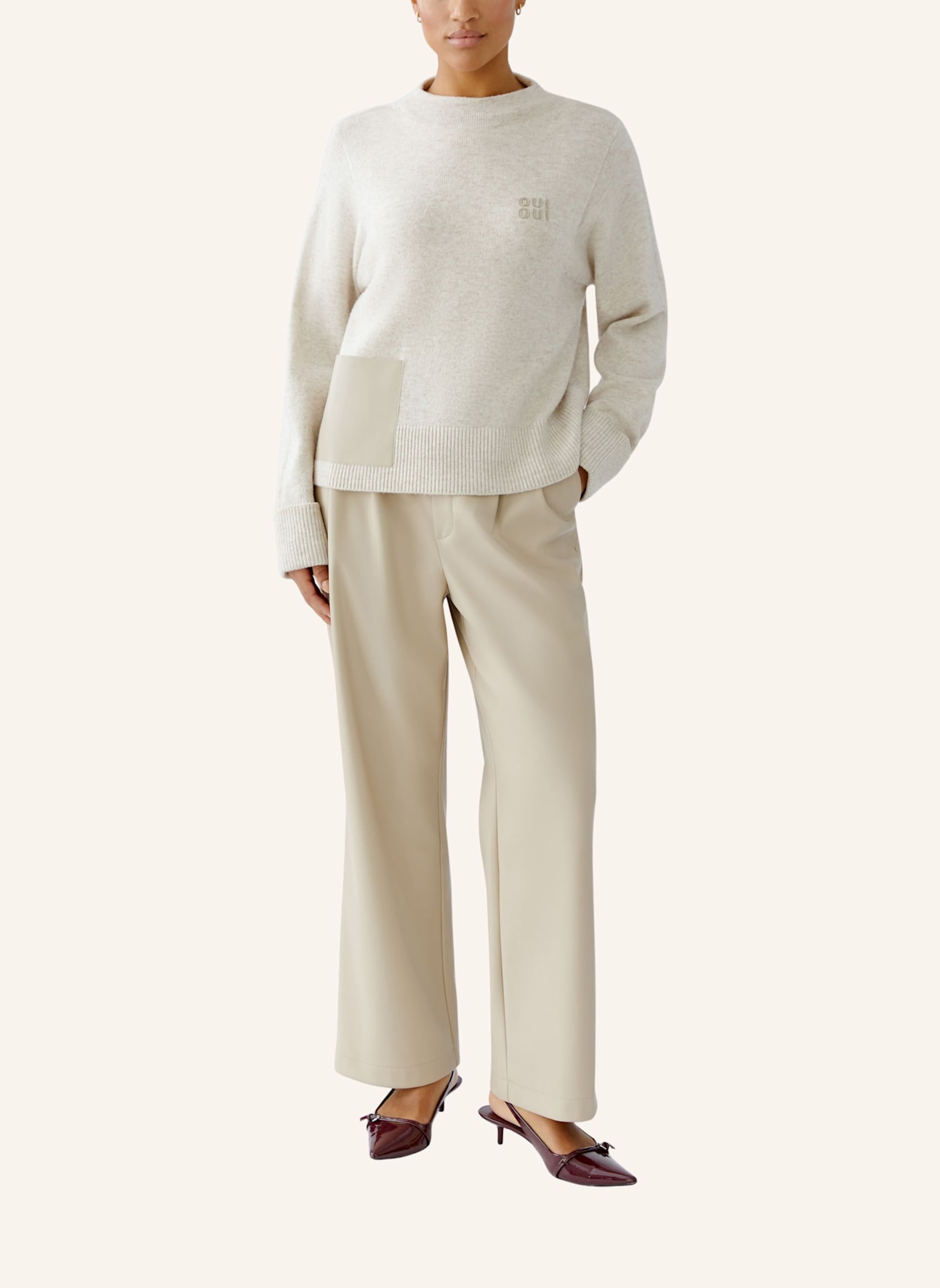 oui Pullover: BEIGE