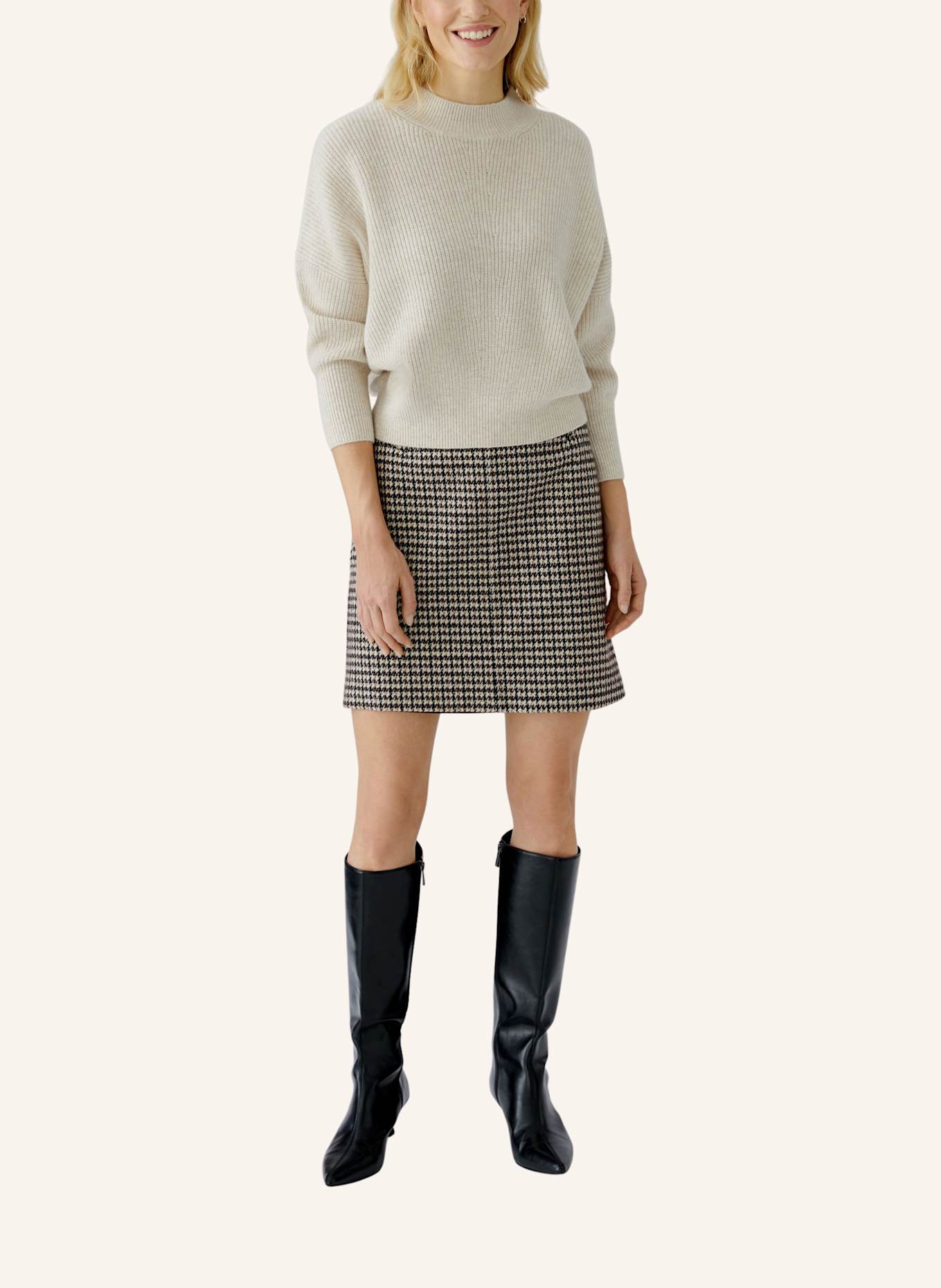 oui Pullover mit 3/4-Arm: BEIGE