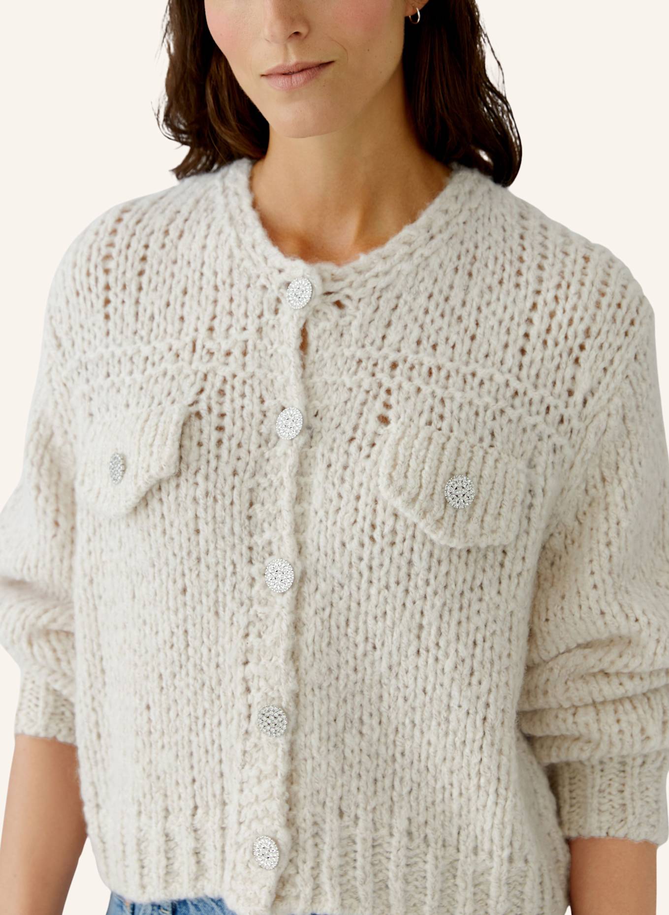 oui Strickjacke: BEIGE