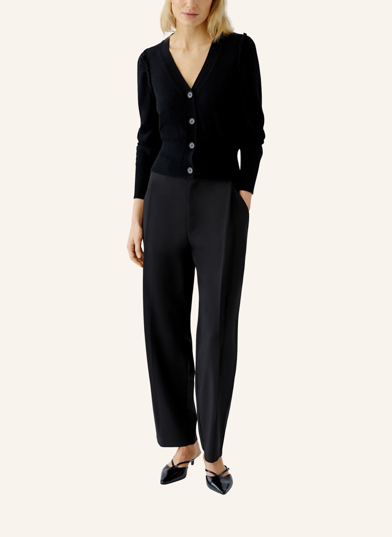 oui Strickjacke: SCHWARZ