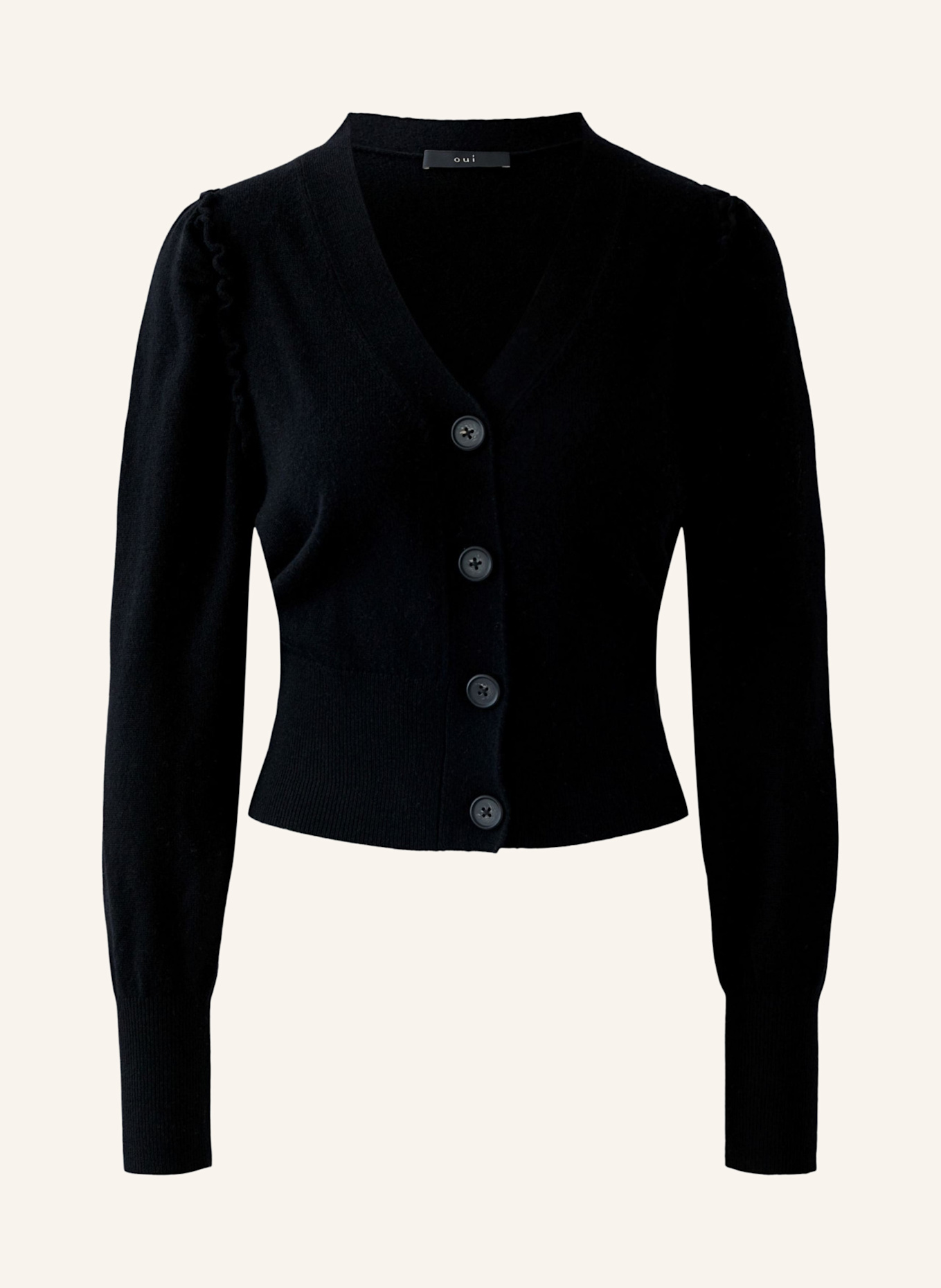 oui Strickjacke: SCHWARZ