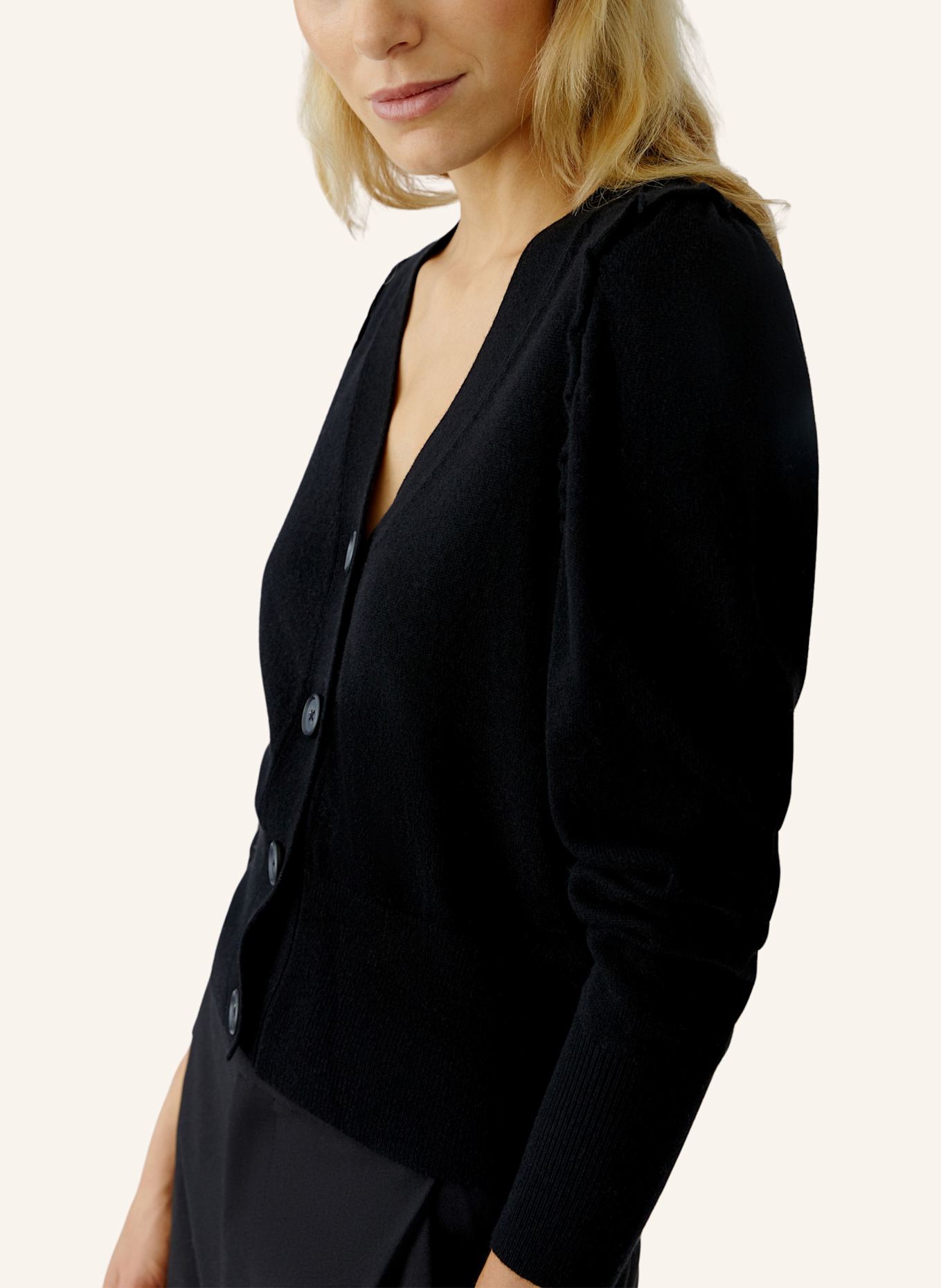 oui Strickjacke: SCHWARZ