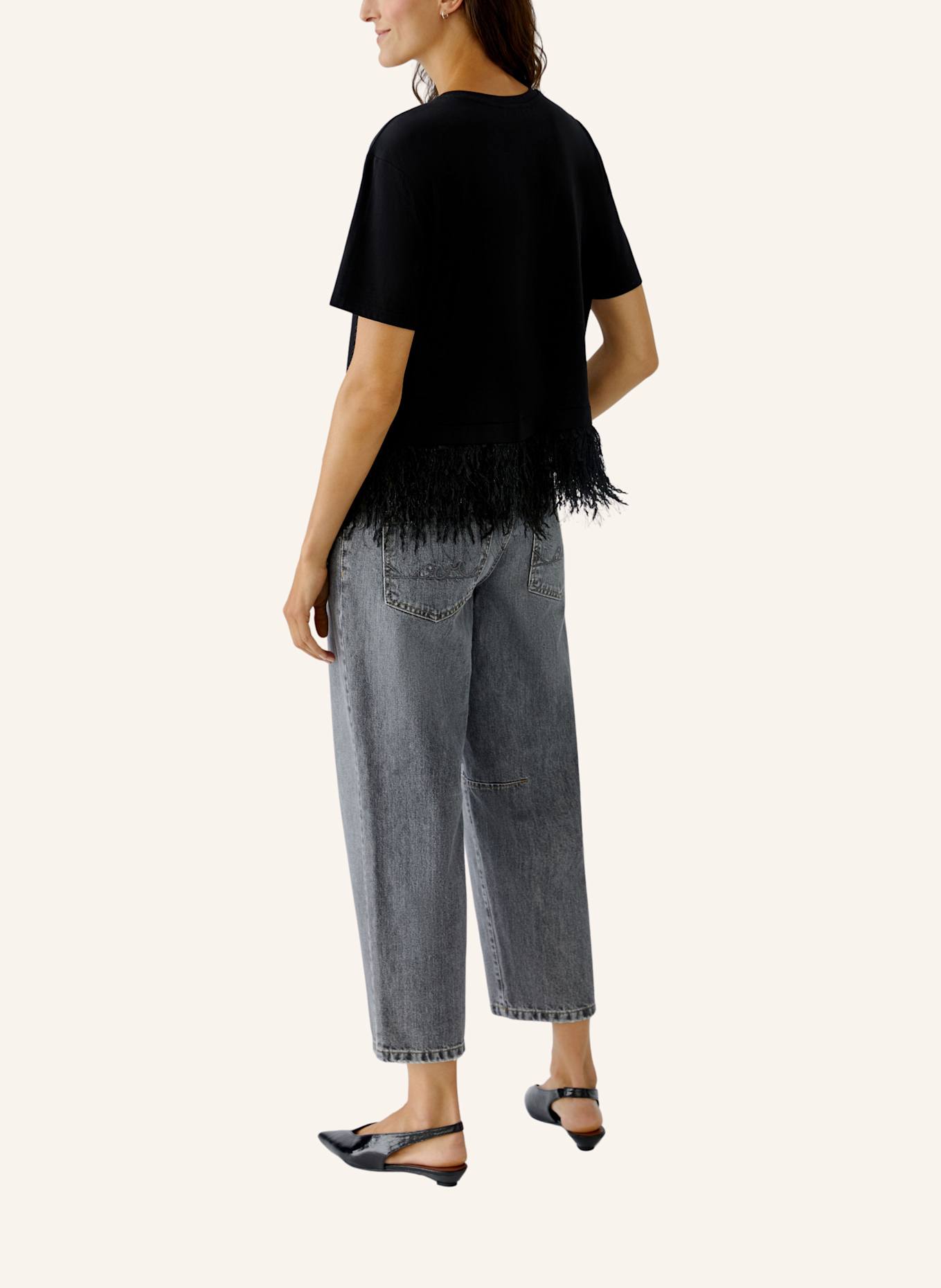 oui T-Shirt: SCHWARZ