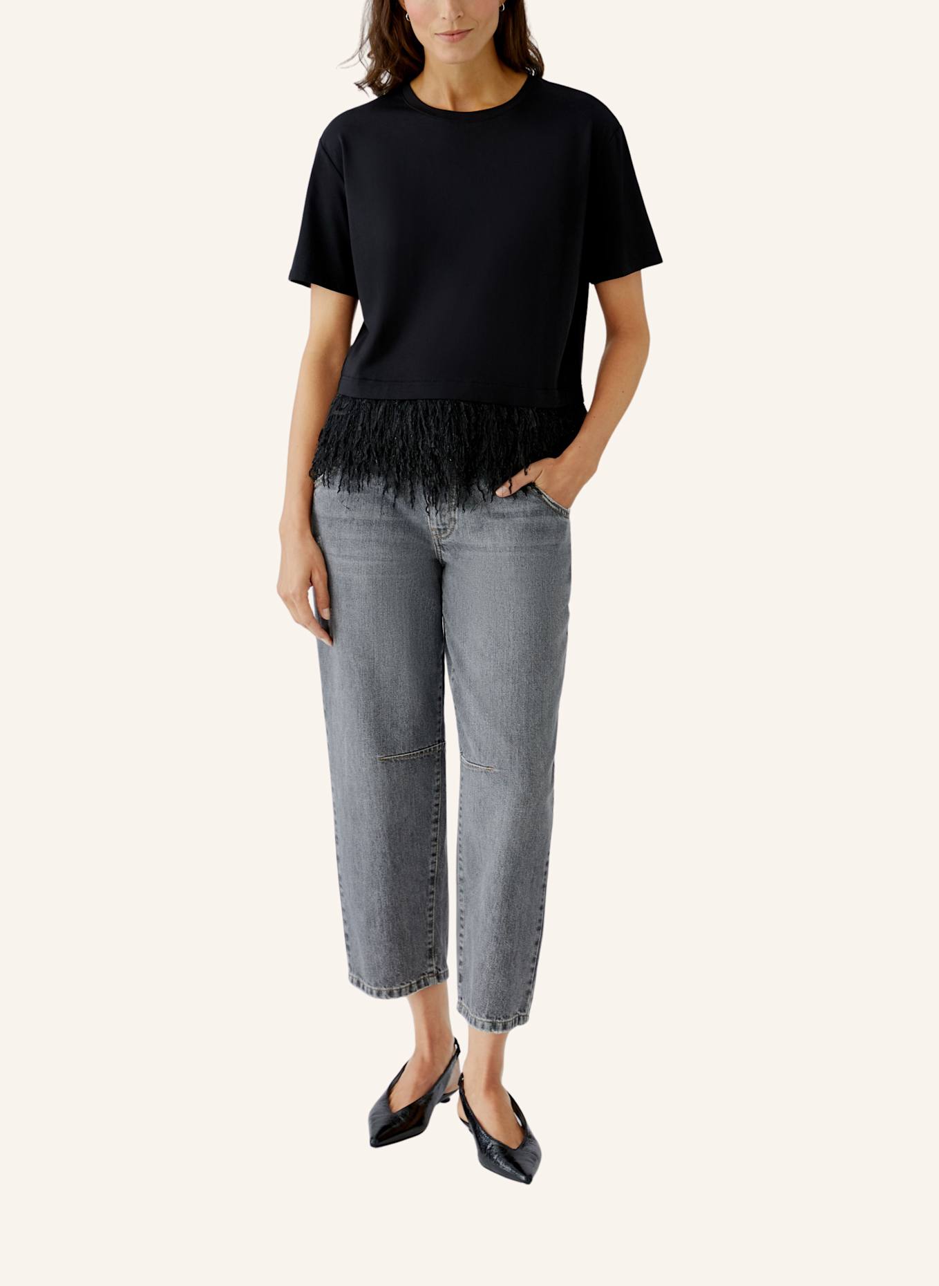 oui T-Shirt: SCHWARZ