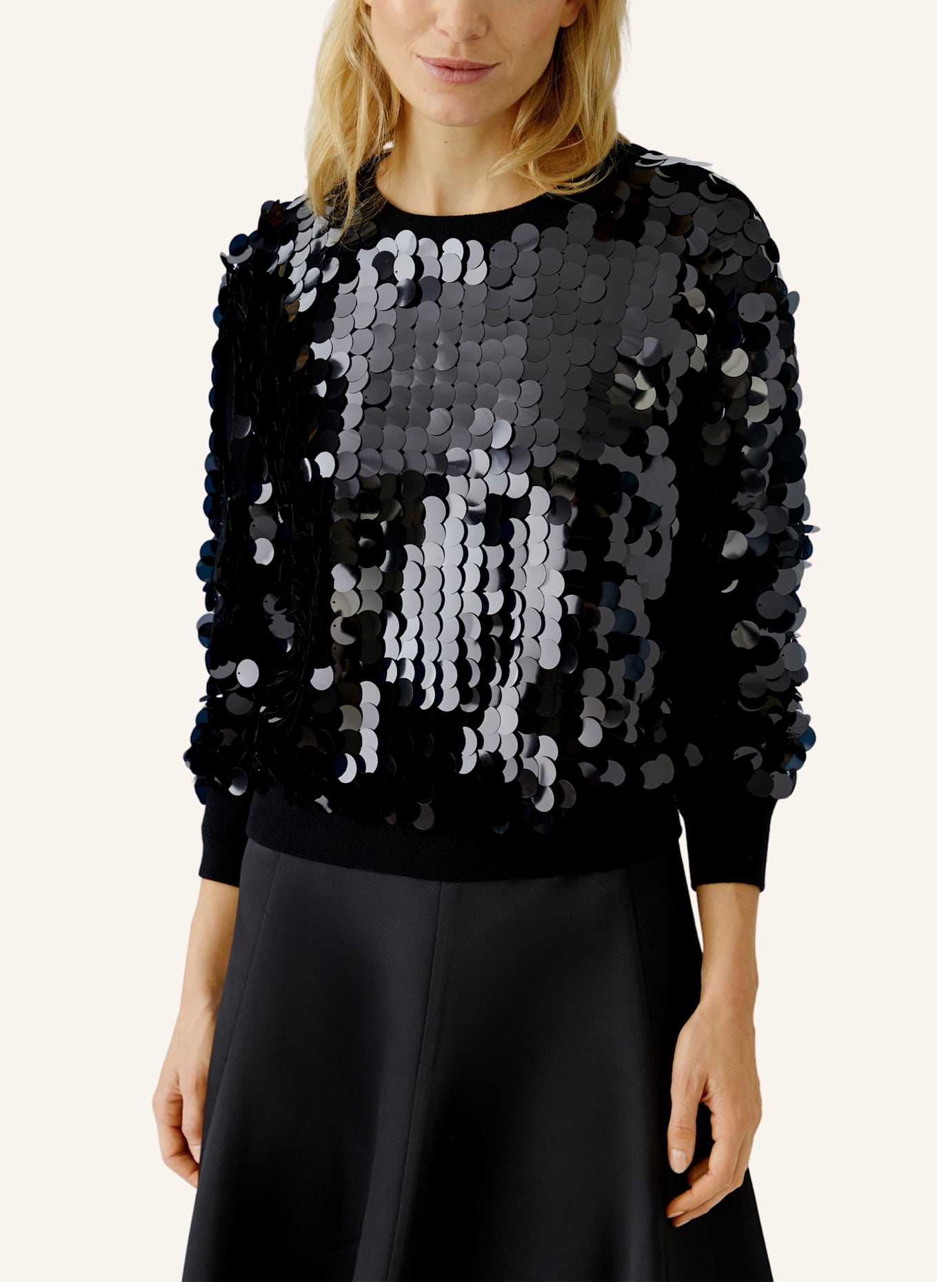 oui Pullover: SCHWARZ