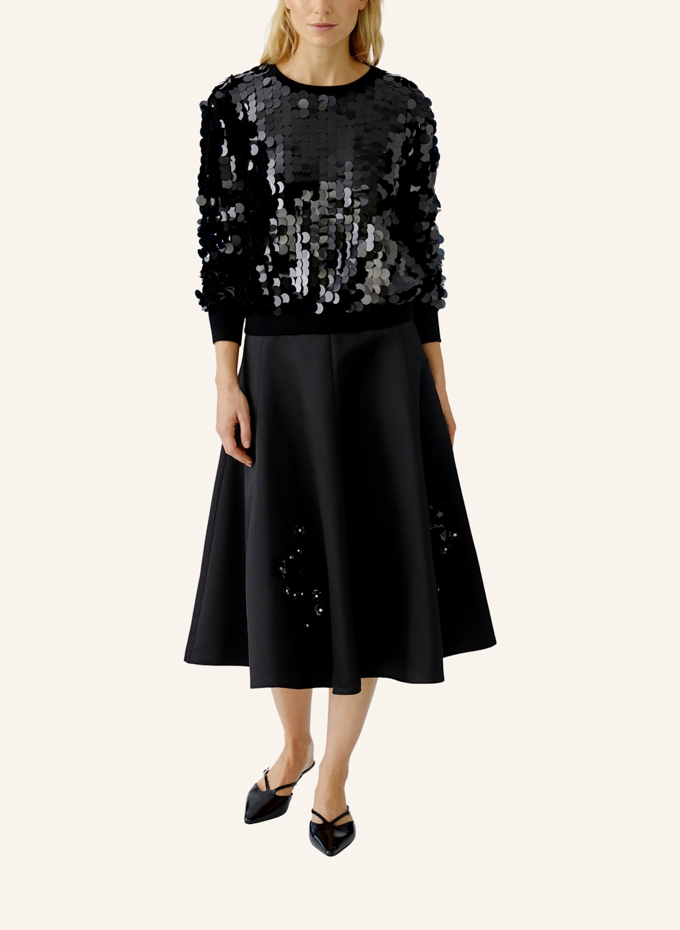 oui Pullover: SCHWARZ