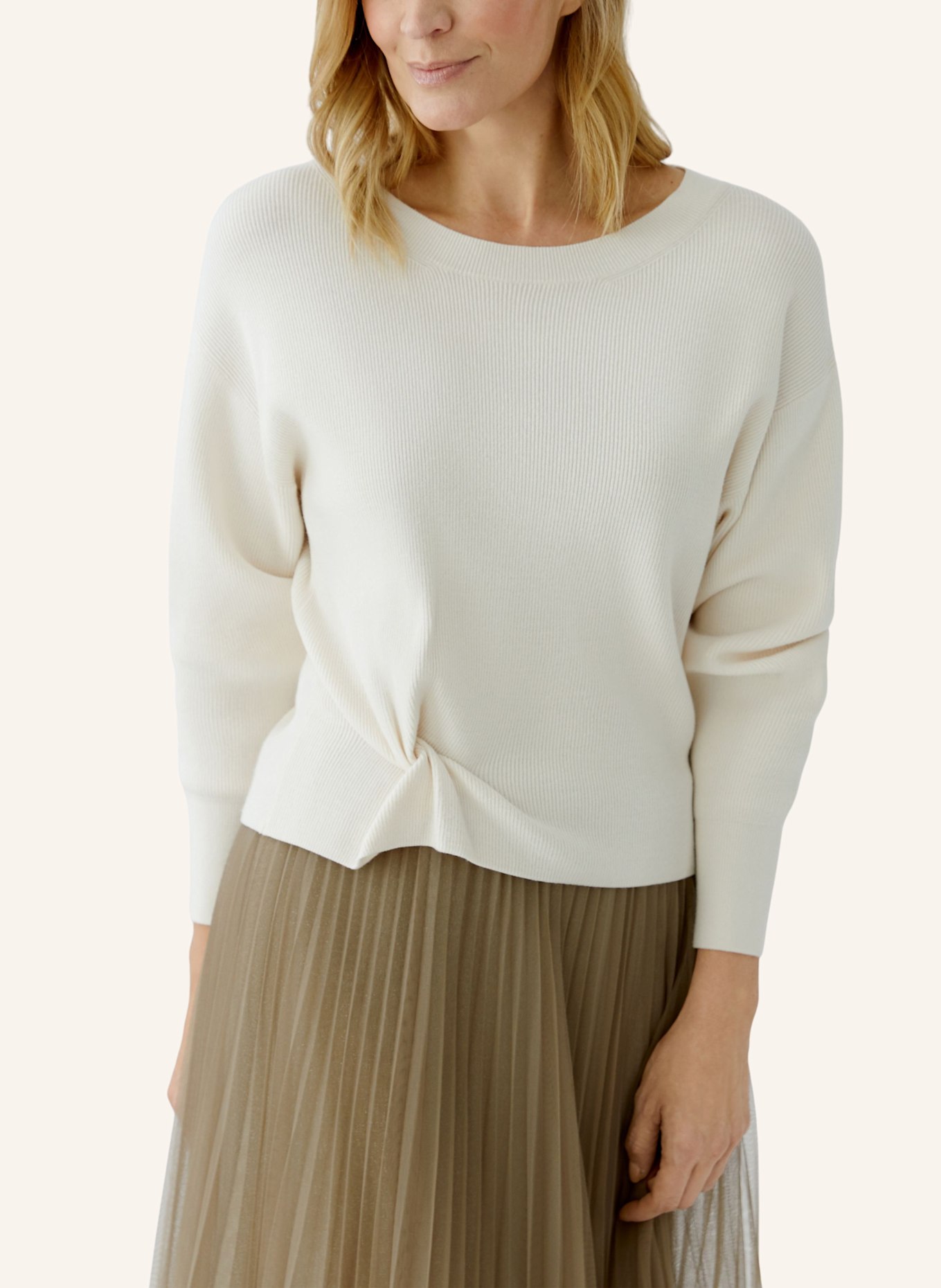 oui Pullover: BEIGE
