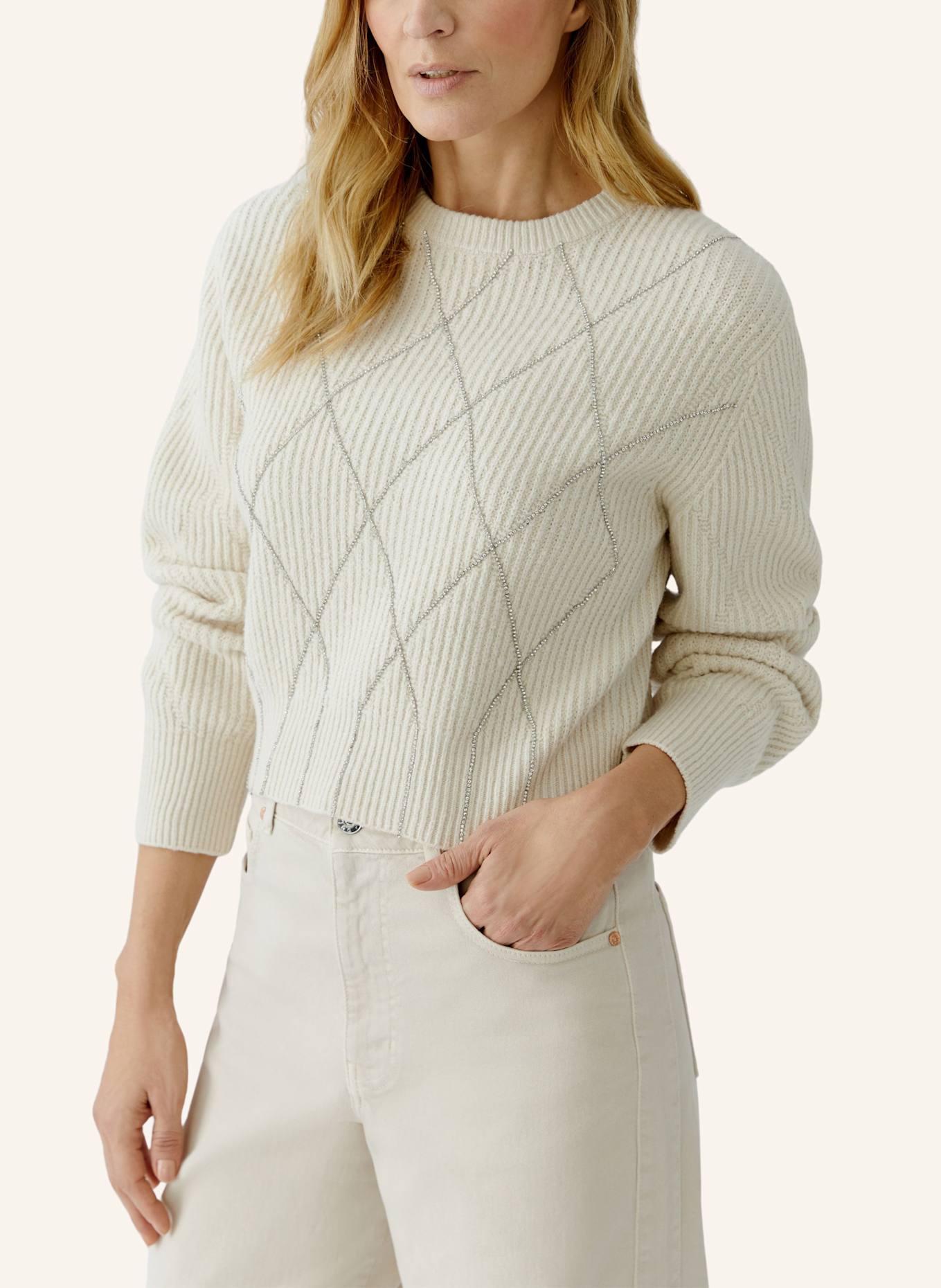 oui Pullover: BEIGE