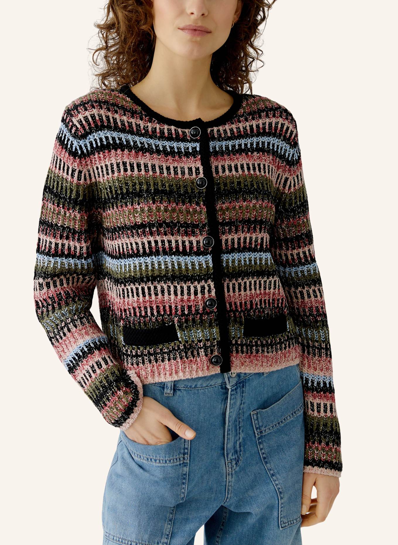 oui Strickjacke: SCHWARZ