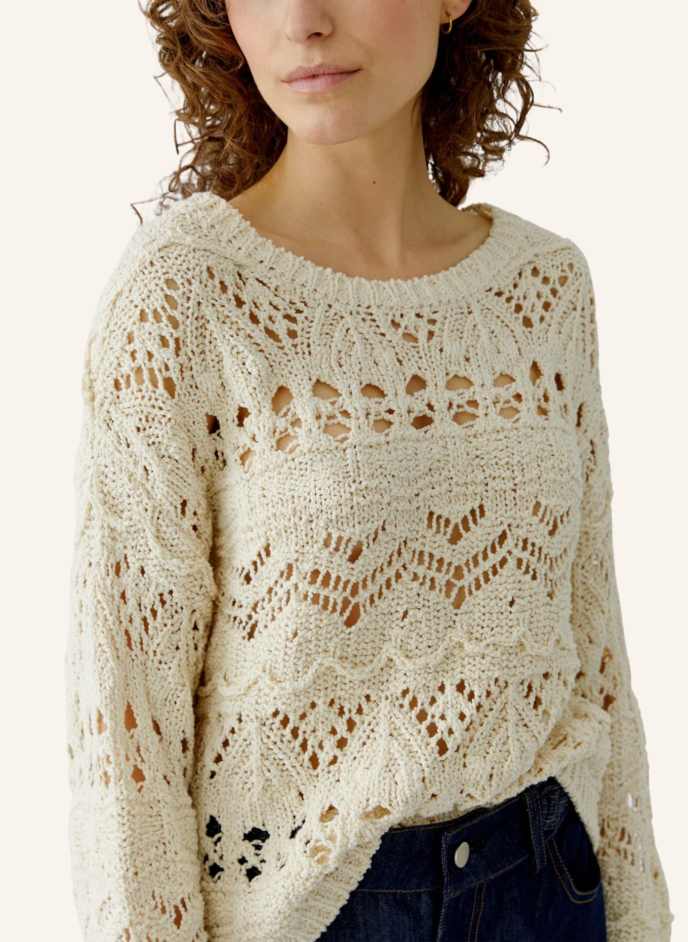 oui Pullover: BEIGE