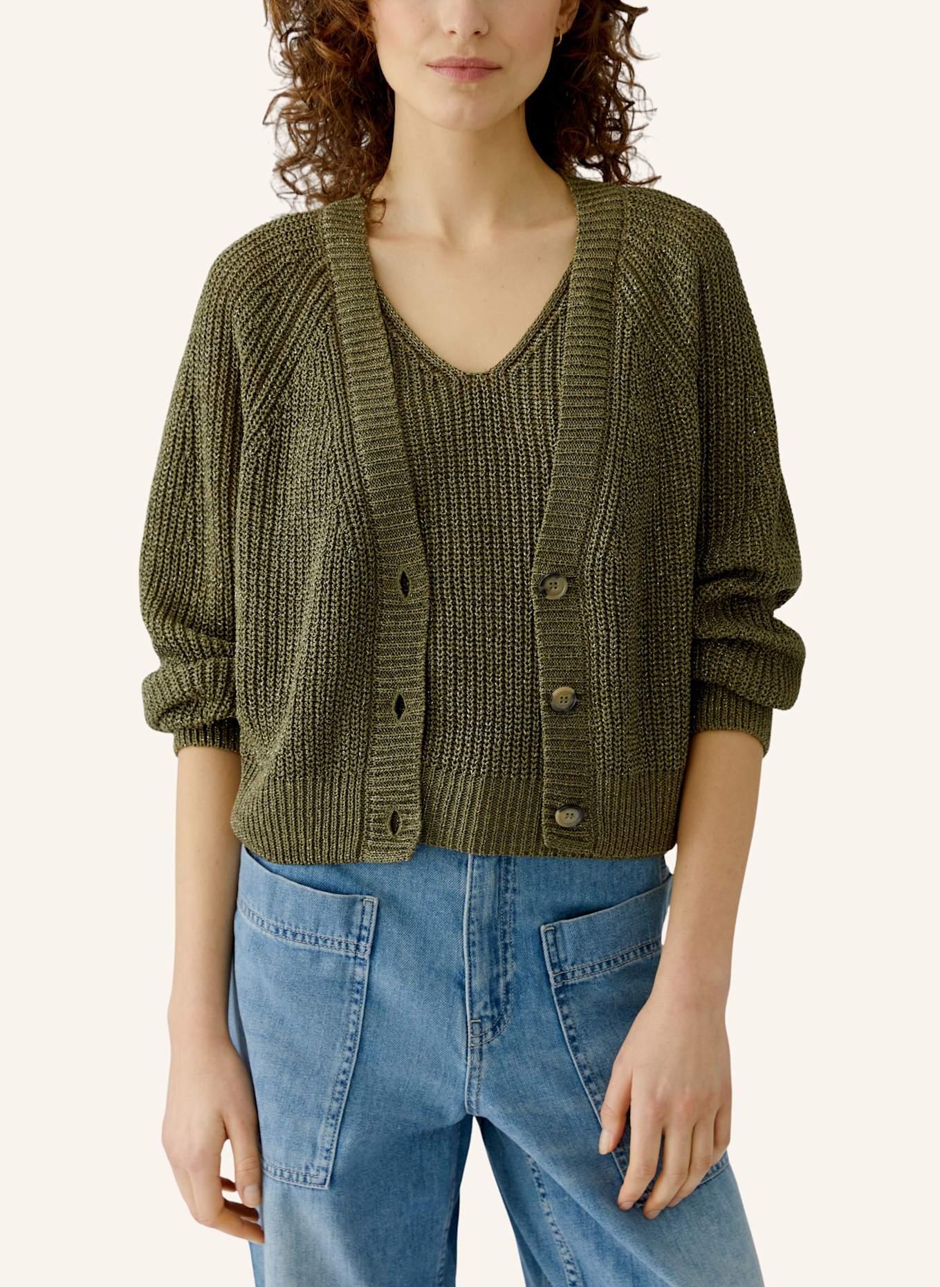 oui Strickjacke: GRÜN