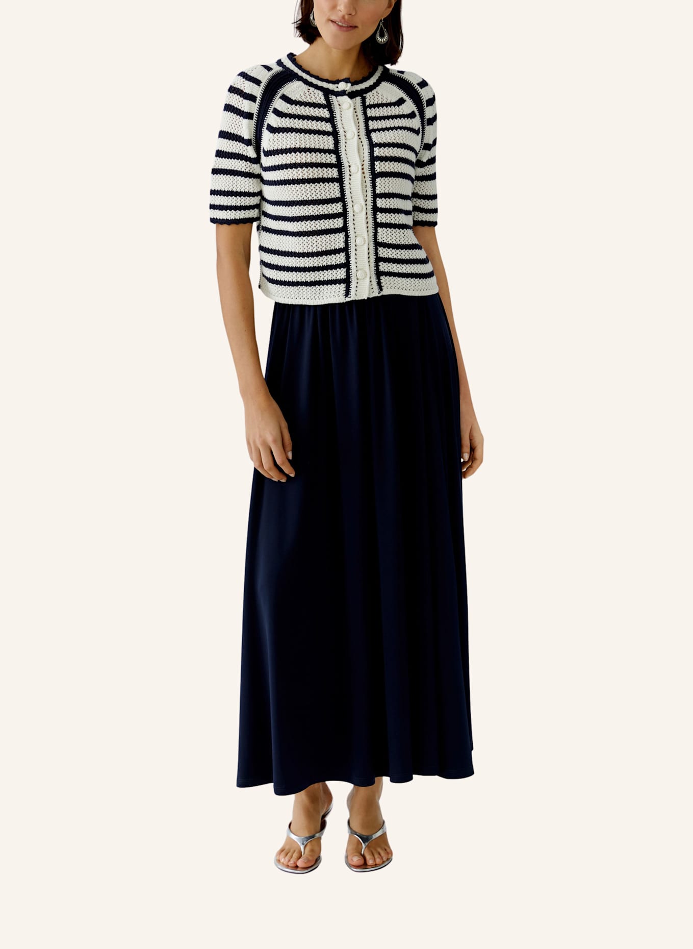 oui Strickjacke: WEISS/ BLAU