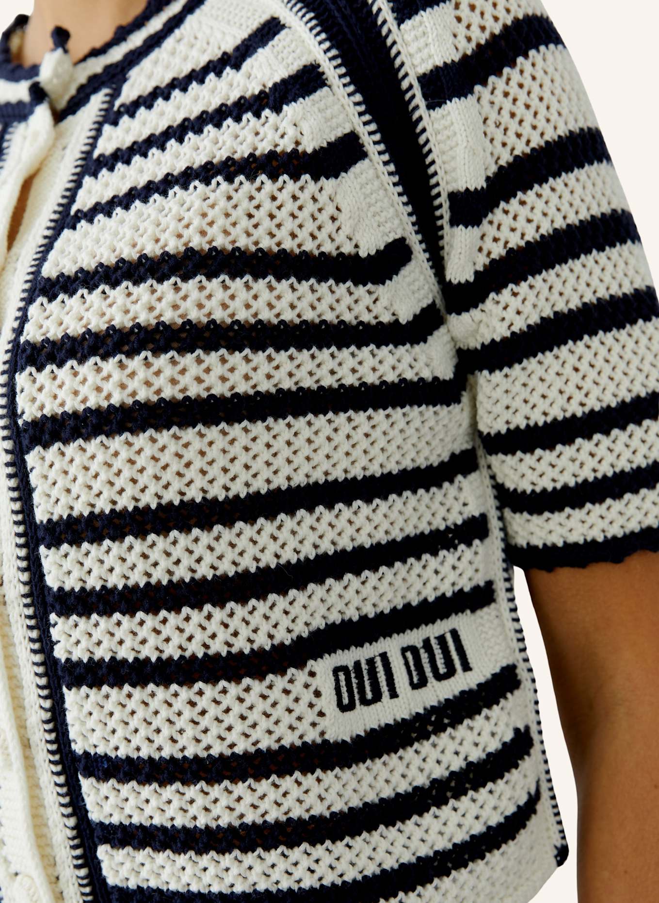 oui Strickjacke: WEISS/ BLAU