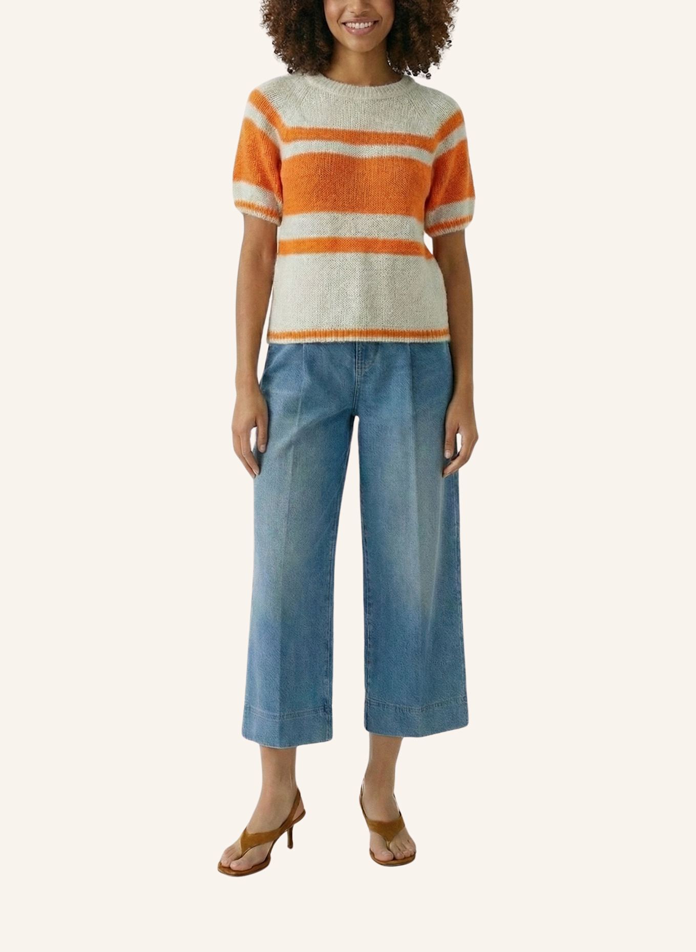 oui Pullover: ORANGE/ BEIGE