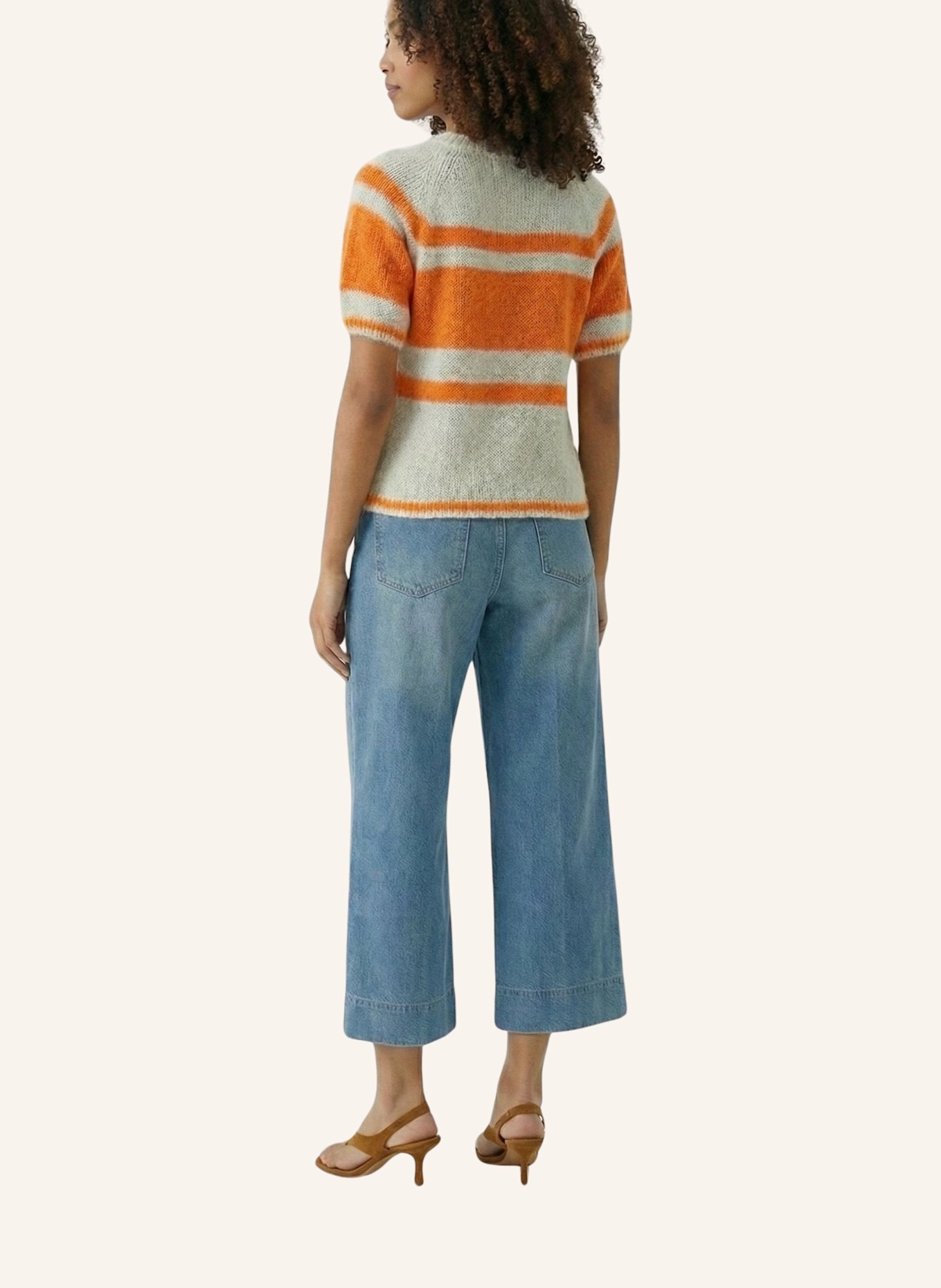 oui Pullover: ORANGE/ BEIGE