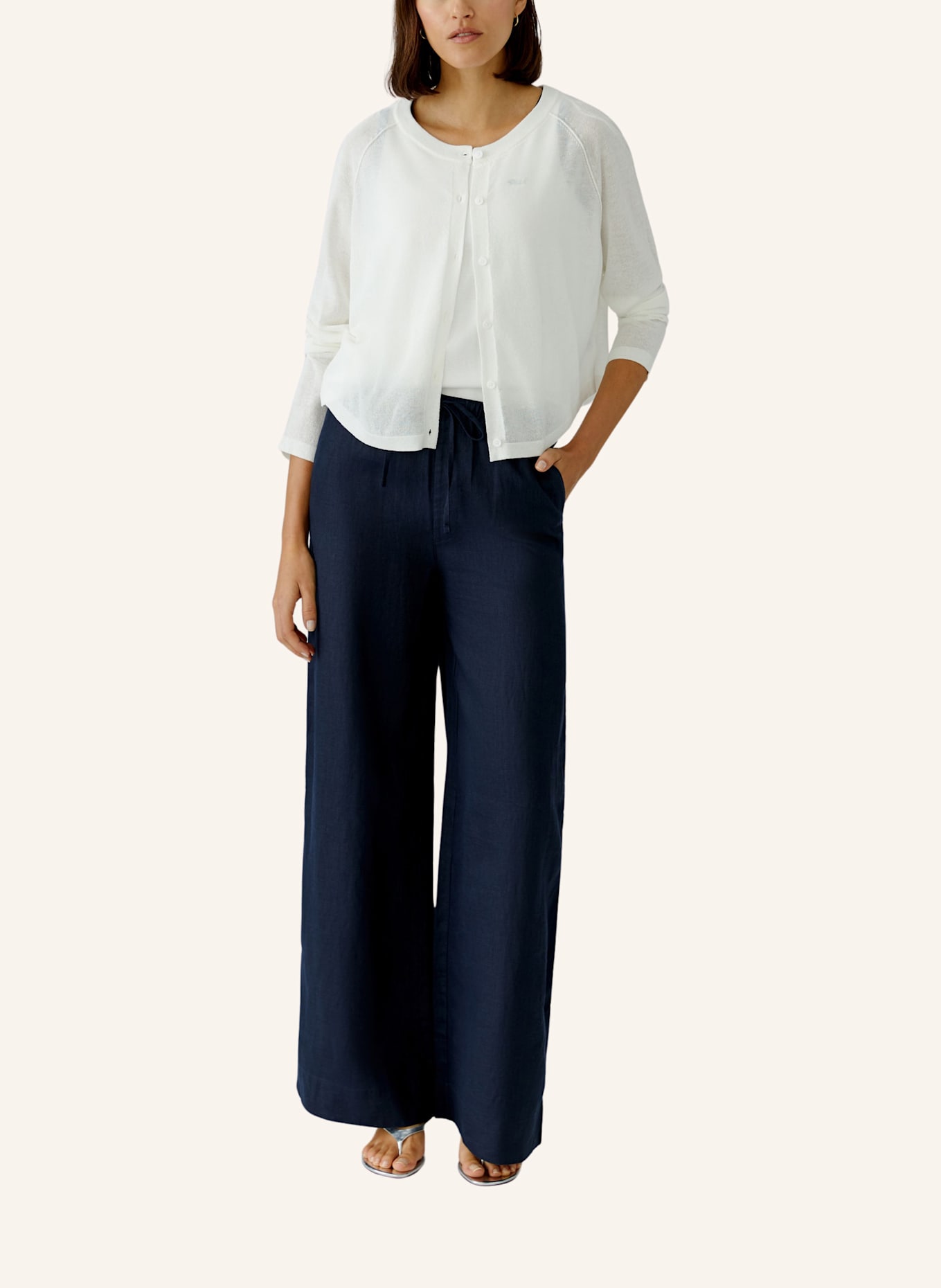 oui Strickjacke: WEISS