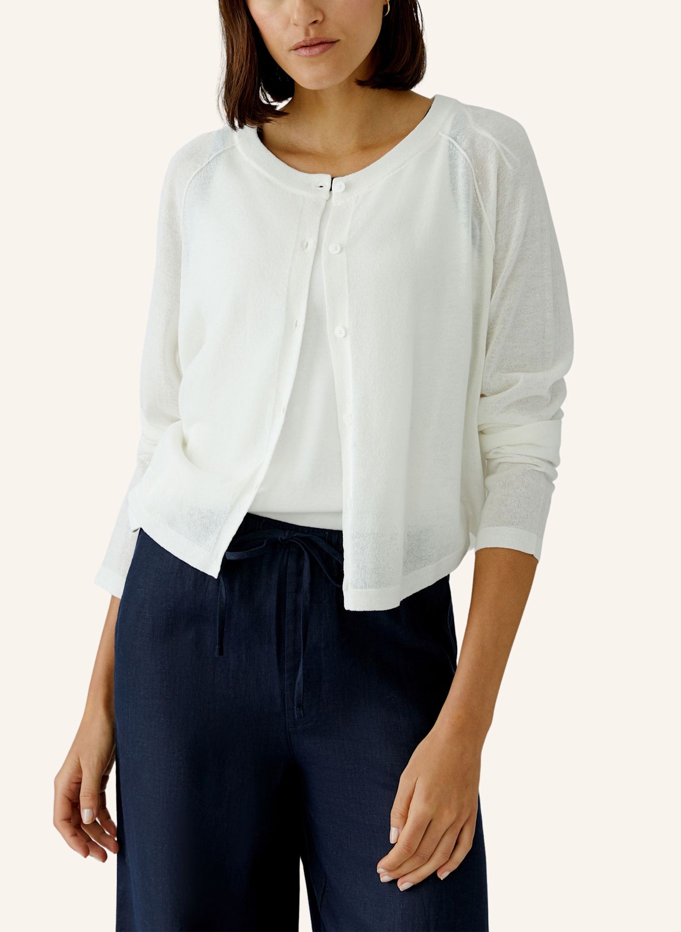 oui Strickjacke: WEISS