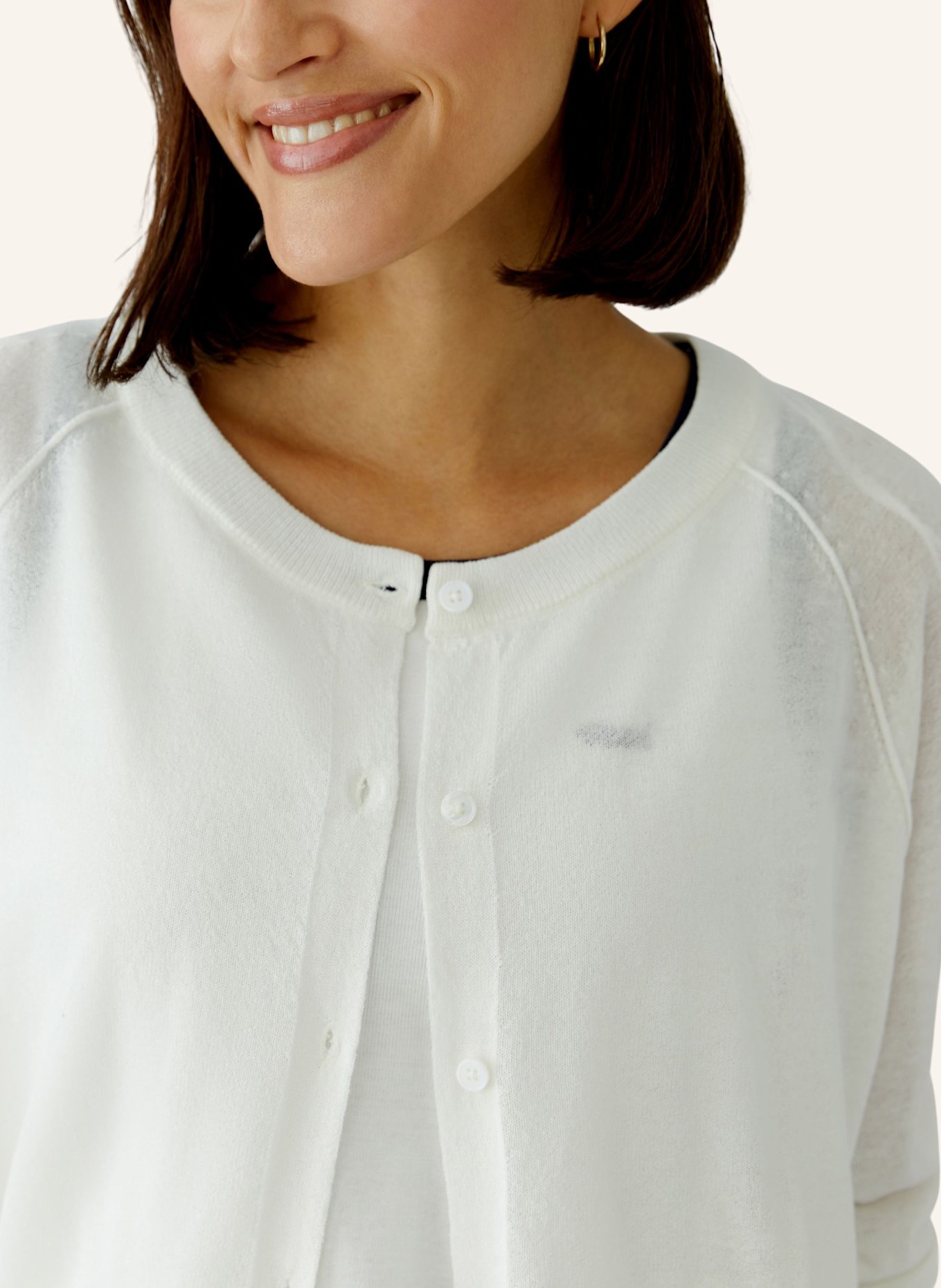 oui Strickjacke: WEISS