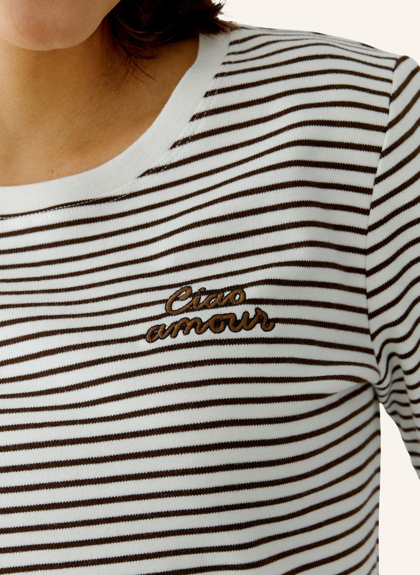 oui T-Shirt: BRAUN/ BEIGE