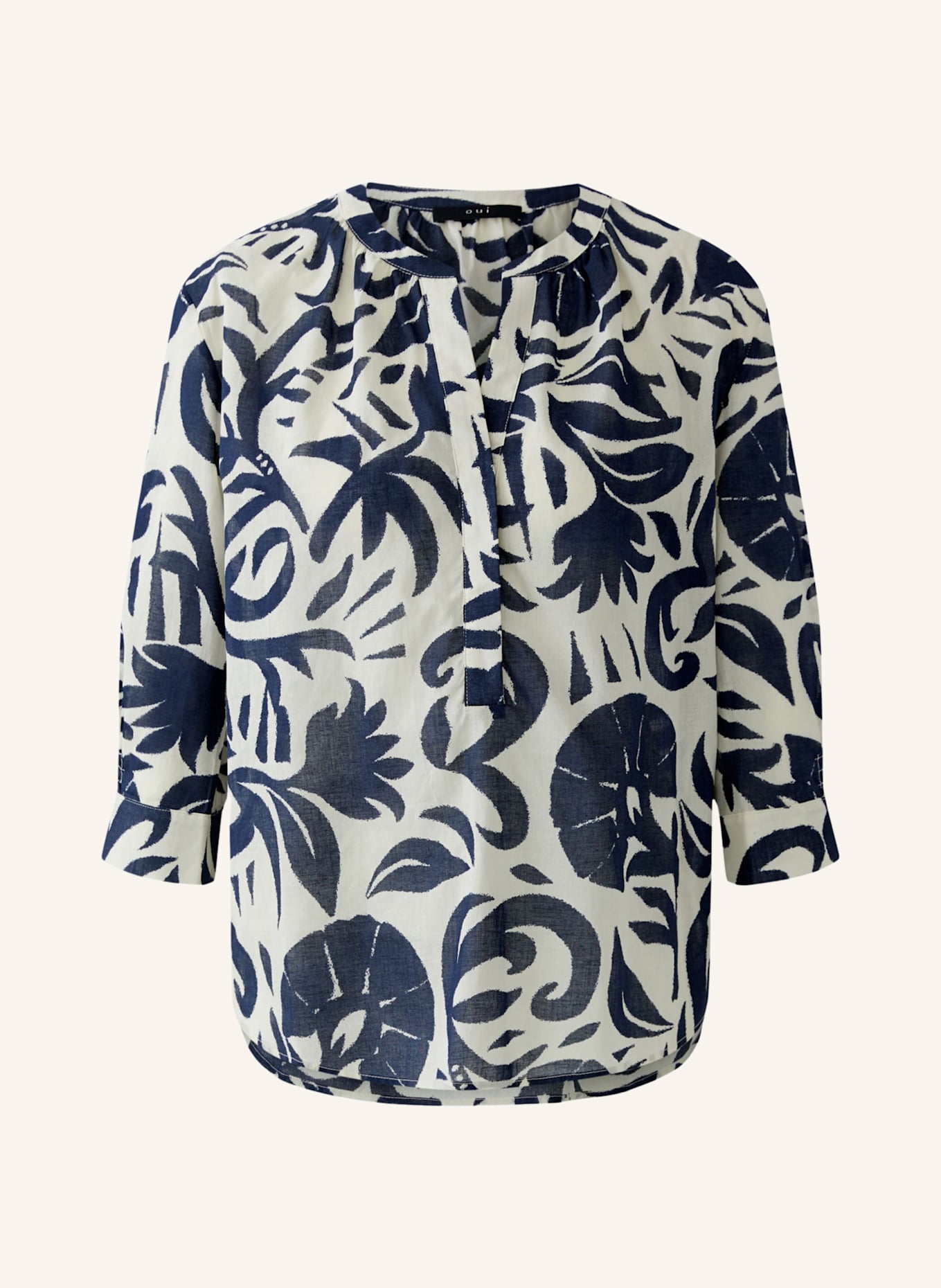 oui Bluse: WEISS/ BLAU