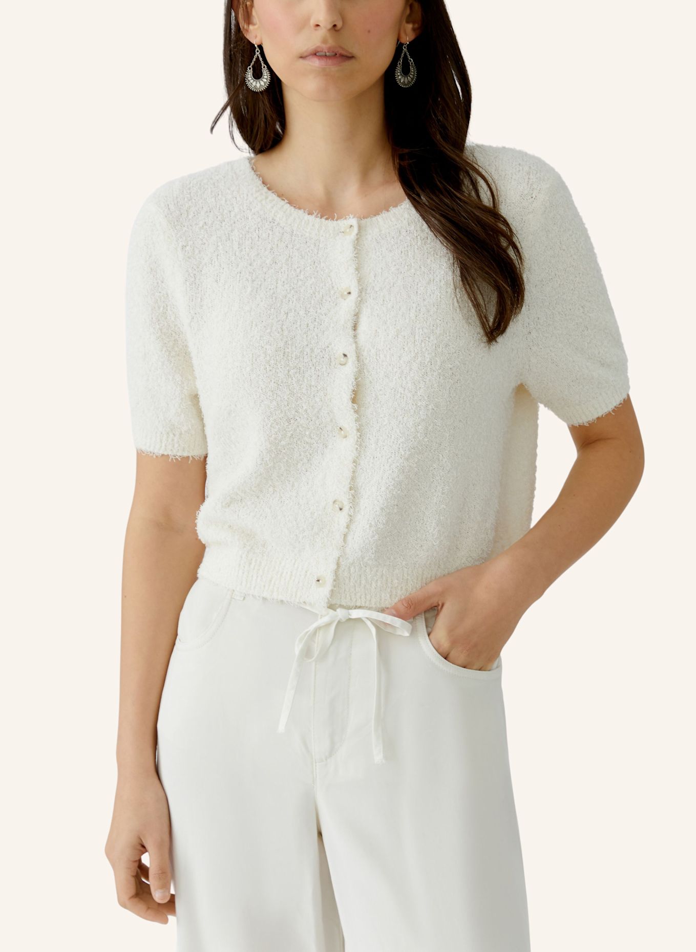 oui Strickjacke: WEISS