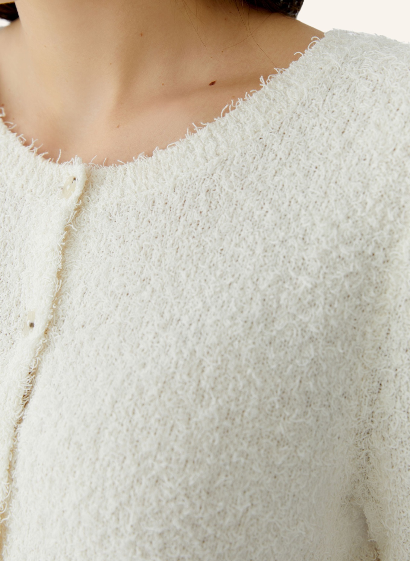 oui Strickjacke: WEISS