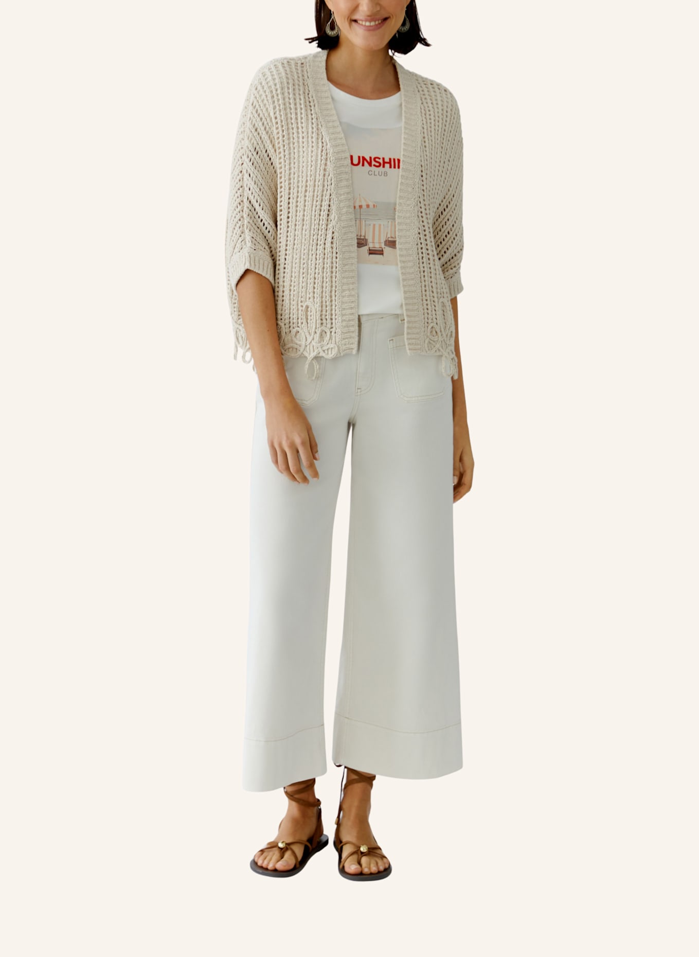 oui Strickjacke: BEIGE