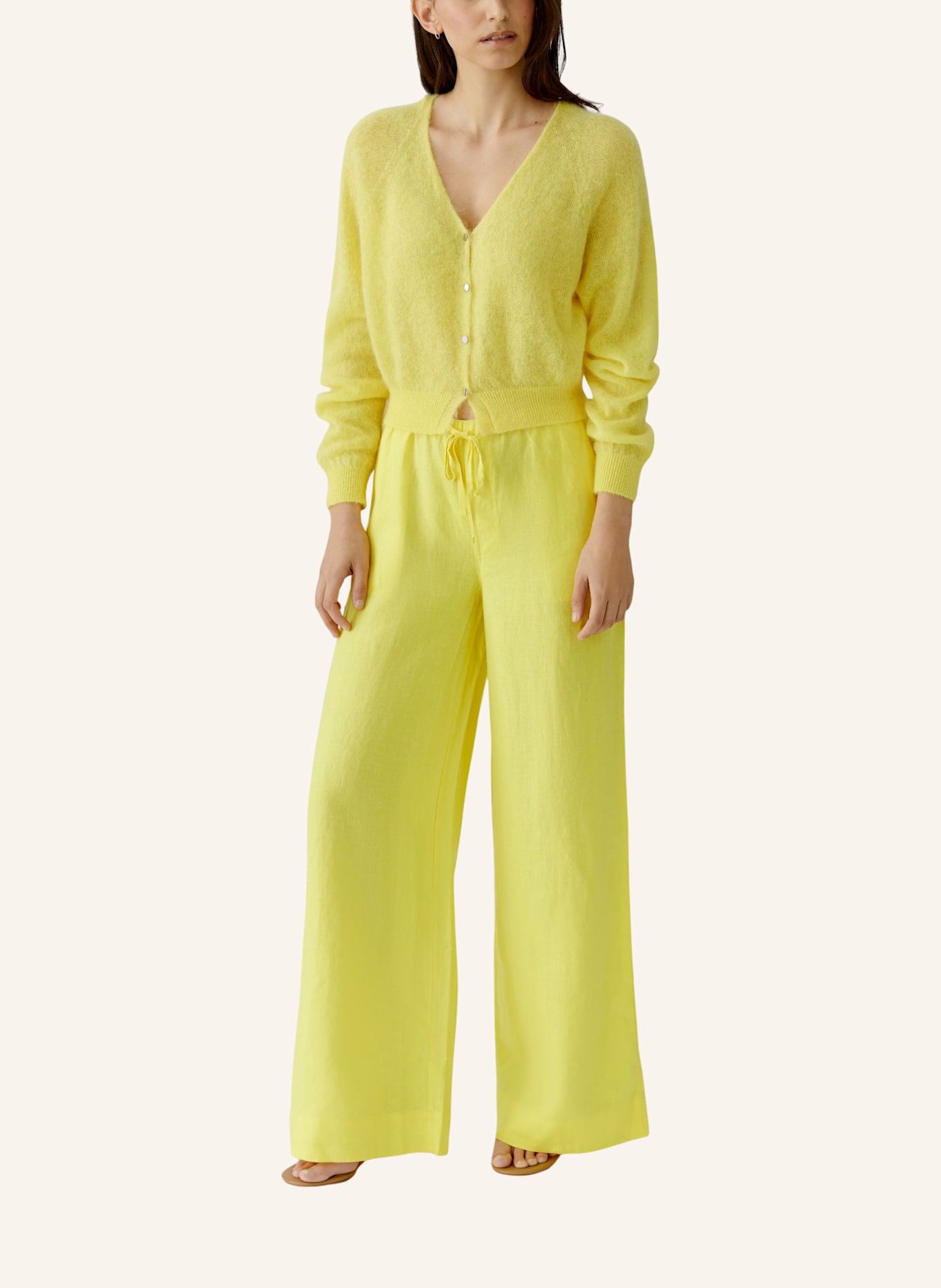 oui Strickjacke mit Alpaka: GELB