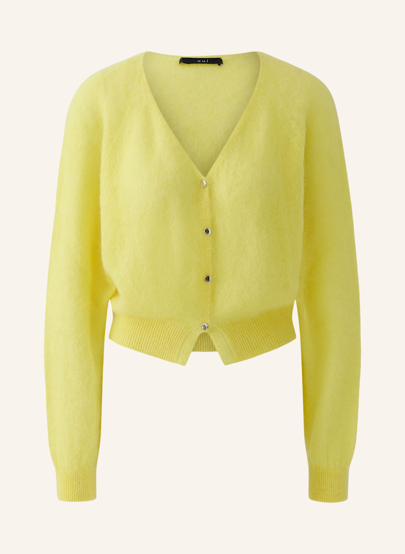 oui Strickjacke mit Alpaka: GELB