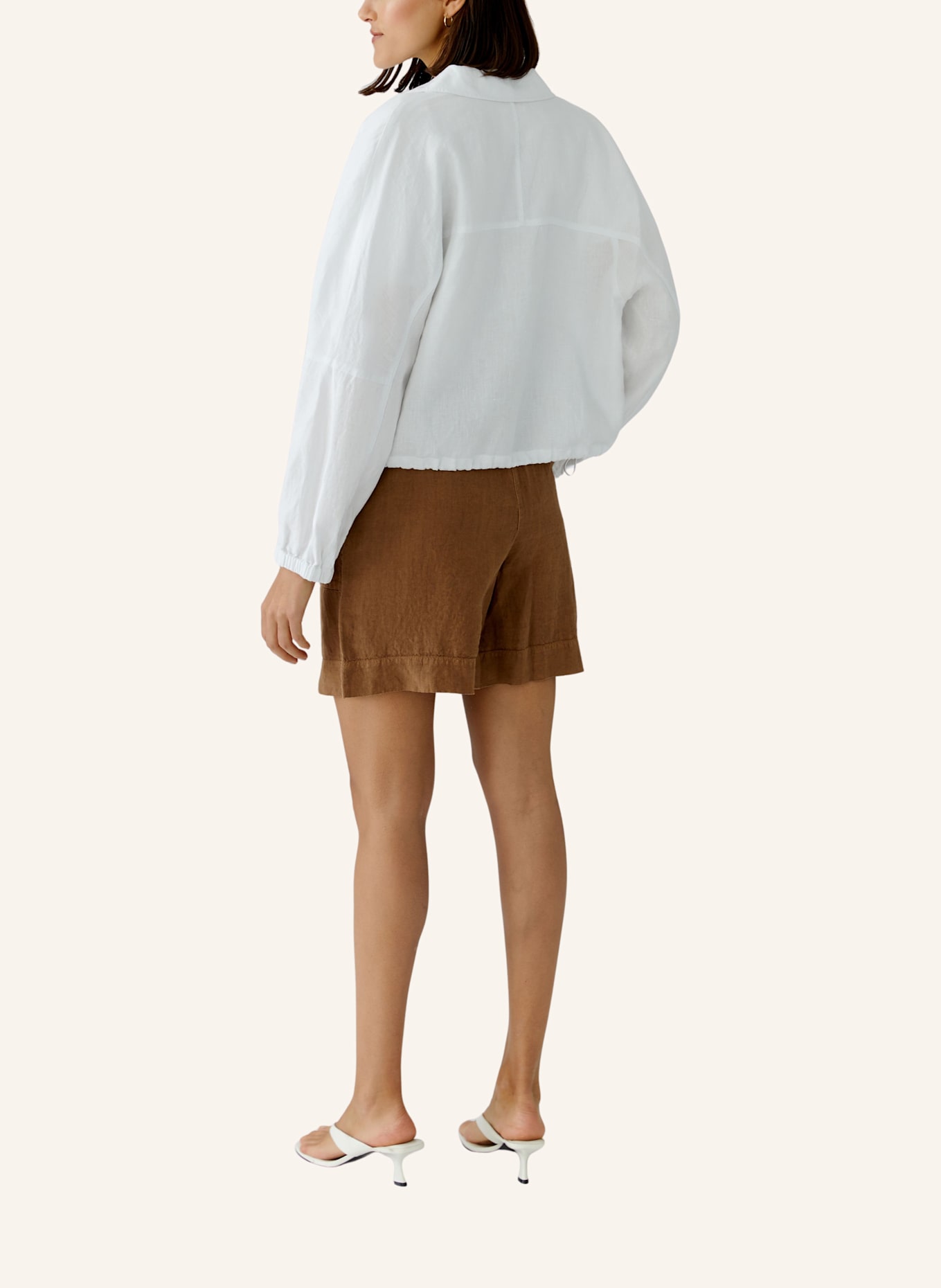 oui Blouson aus Leinen: WEISS