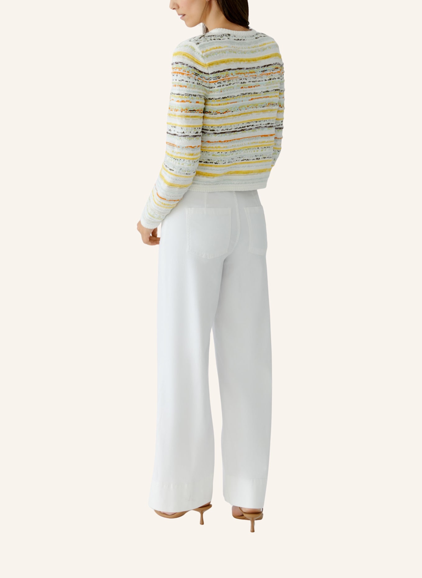 oui Strickjacke: WEISS/ GELB