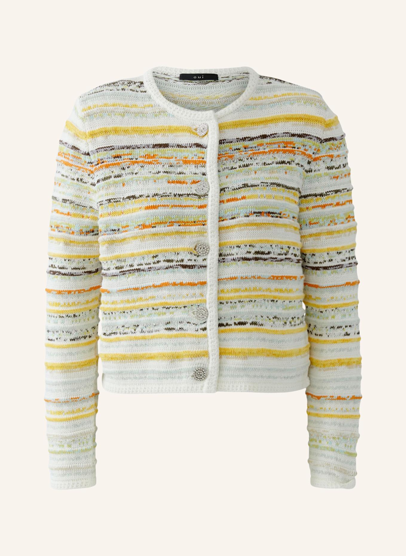oui Strickjacke: WEISS/ GELB
