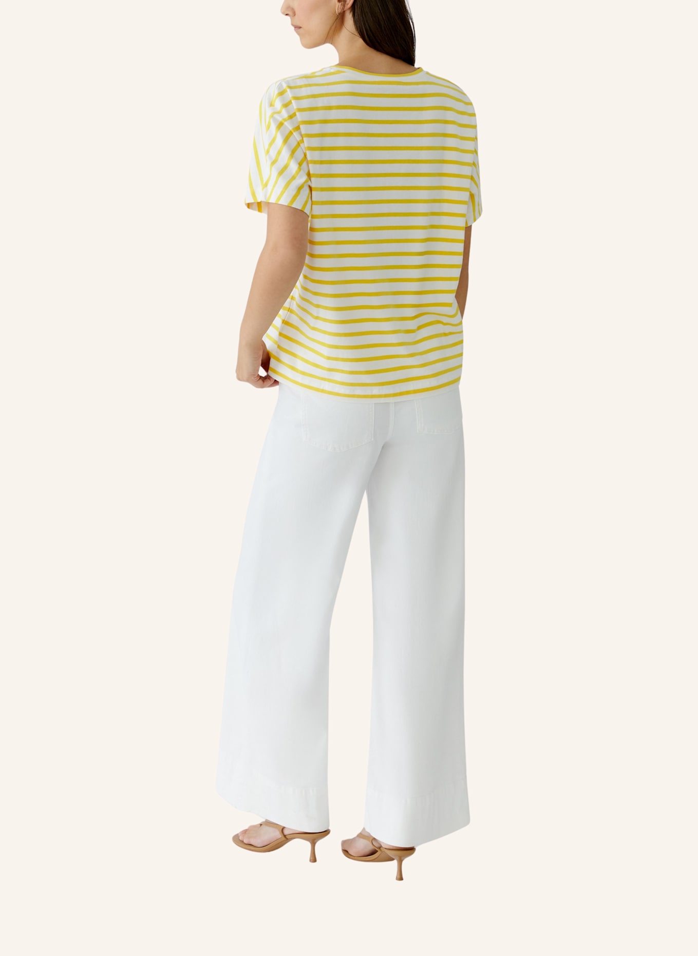 oui T-Shirt: GELB/ WEISS