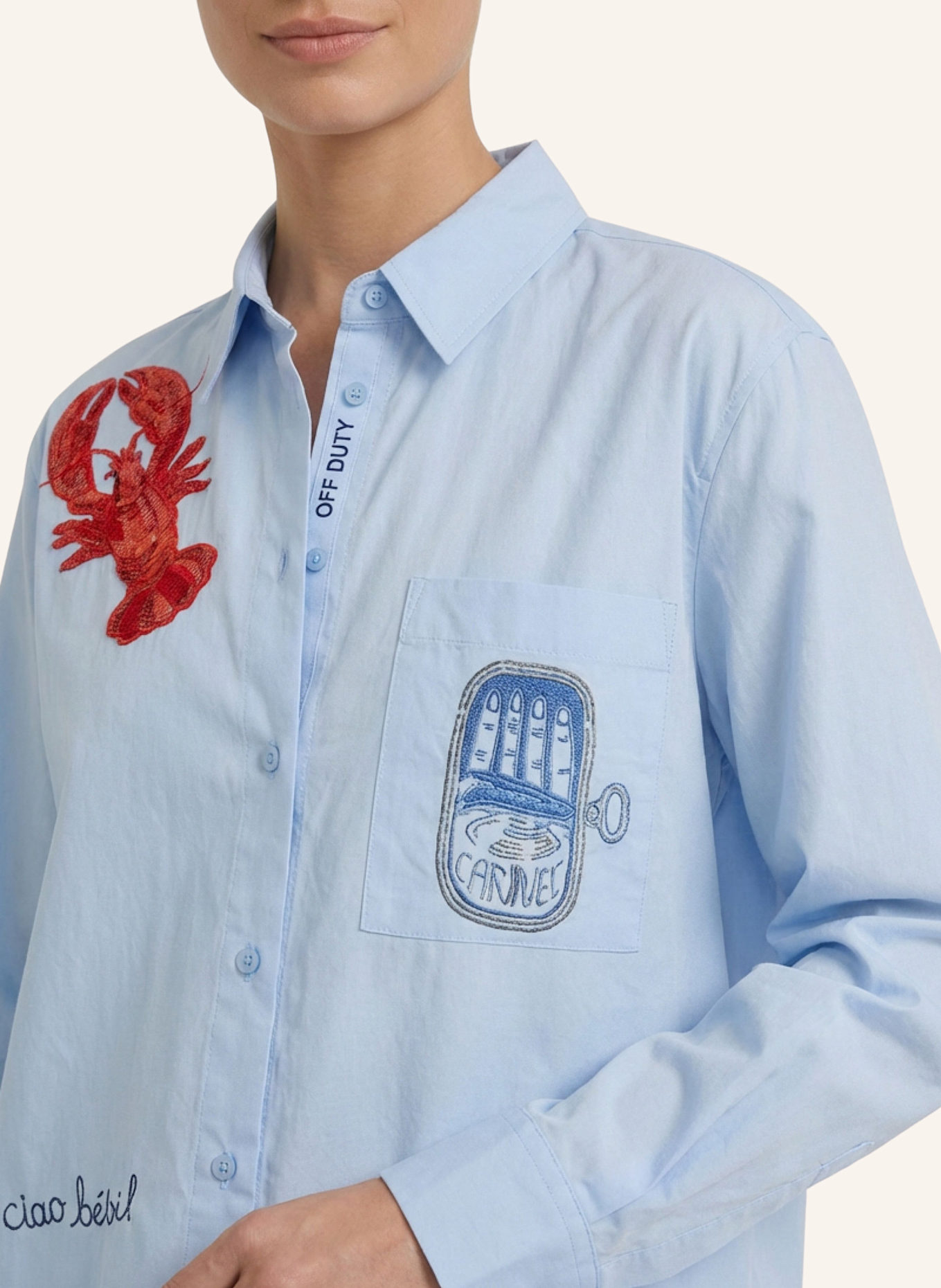 oui Bluse: BLAU