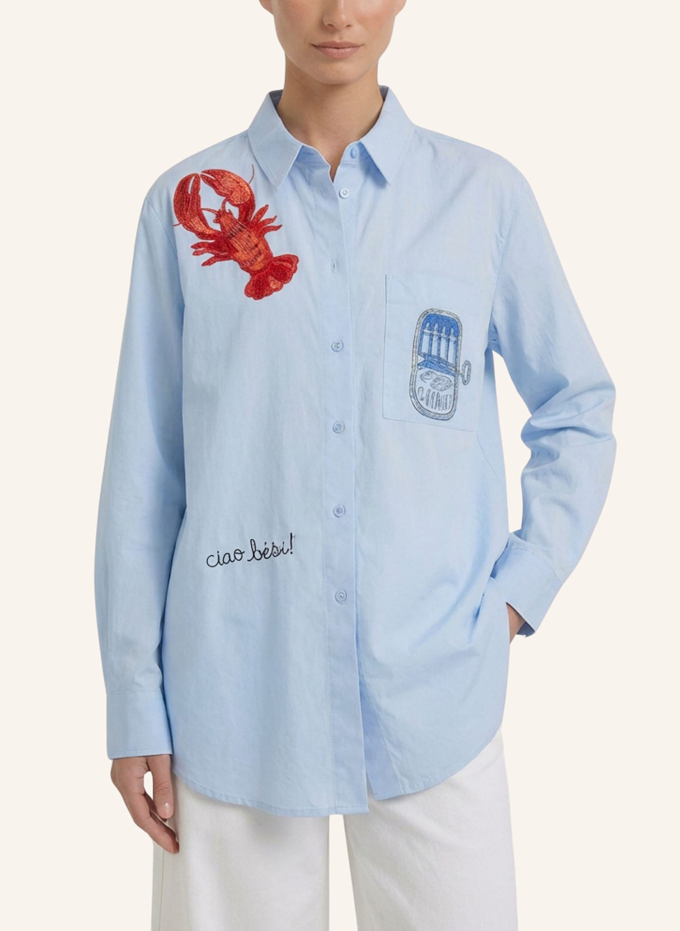 oui Bluse: BLAU