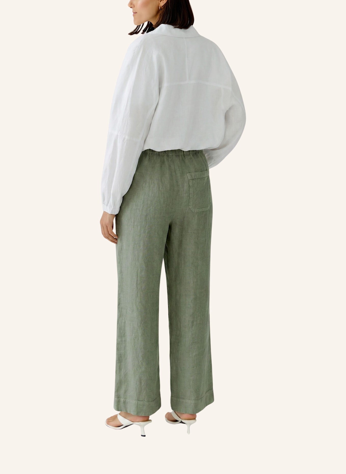 oui Blouson aus Leinen: WEISS