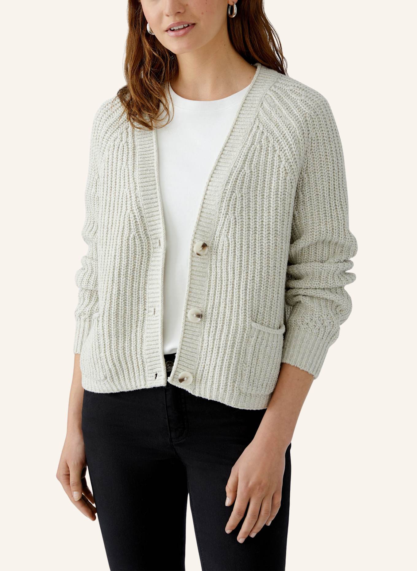 oui Strickjacke LAFONYA: BEIGE